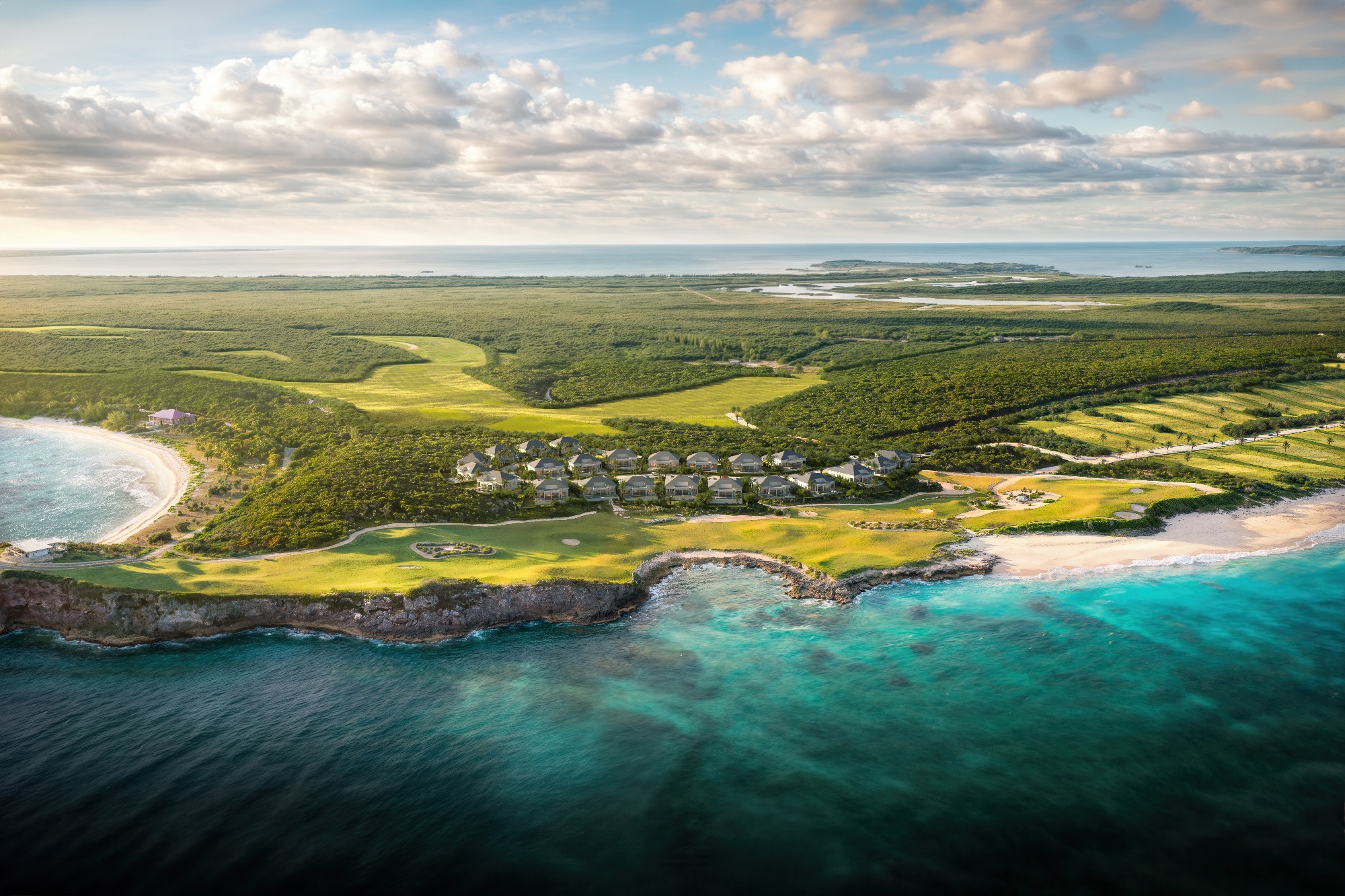 Rendering of Jack's Bay and Tiger Woods' Short Course, Eleuthera