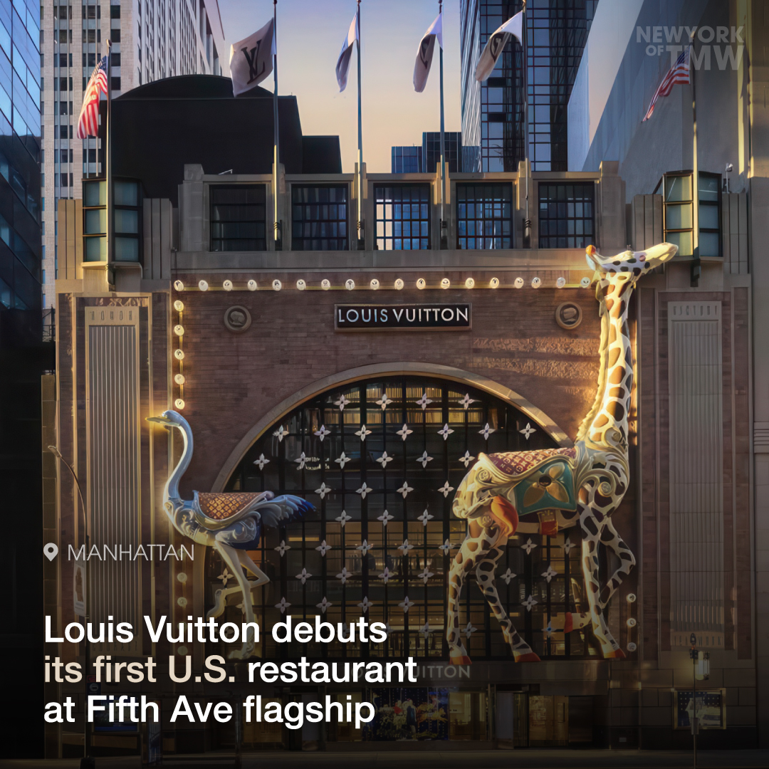 Louis Vuitton opens its first United States restaurant, Le Café Louis Vuitton, in Midtown Manhattan 
