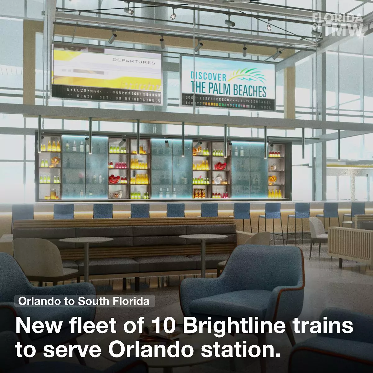 New fleet of 10 Brightline trains to serve Orlando station