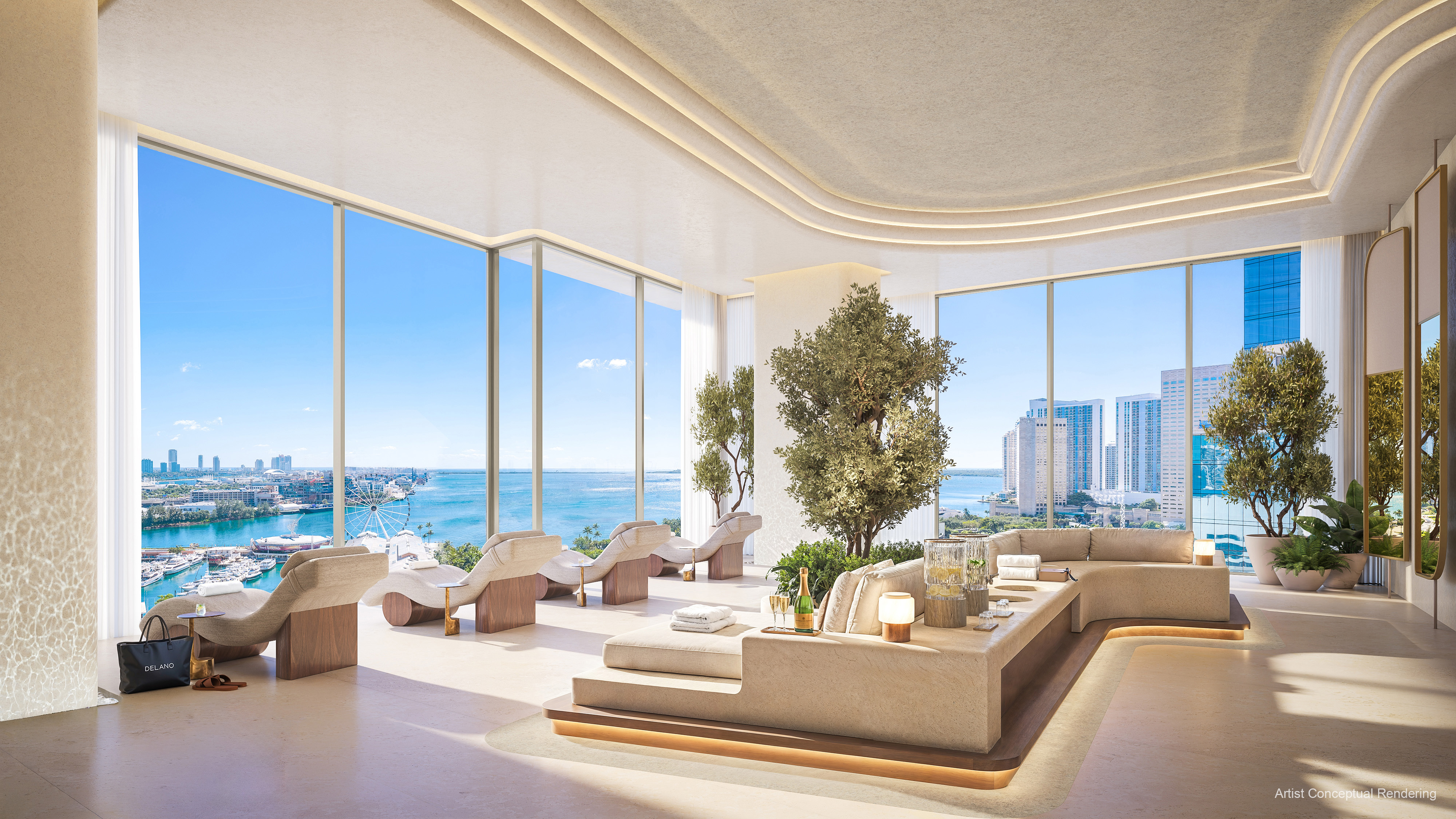 PMG and Ennismore have officially unveiled Delano Residences Miami, a 90-story supertall alongside the Waldorf Astoria tower.