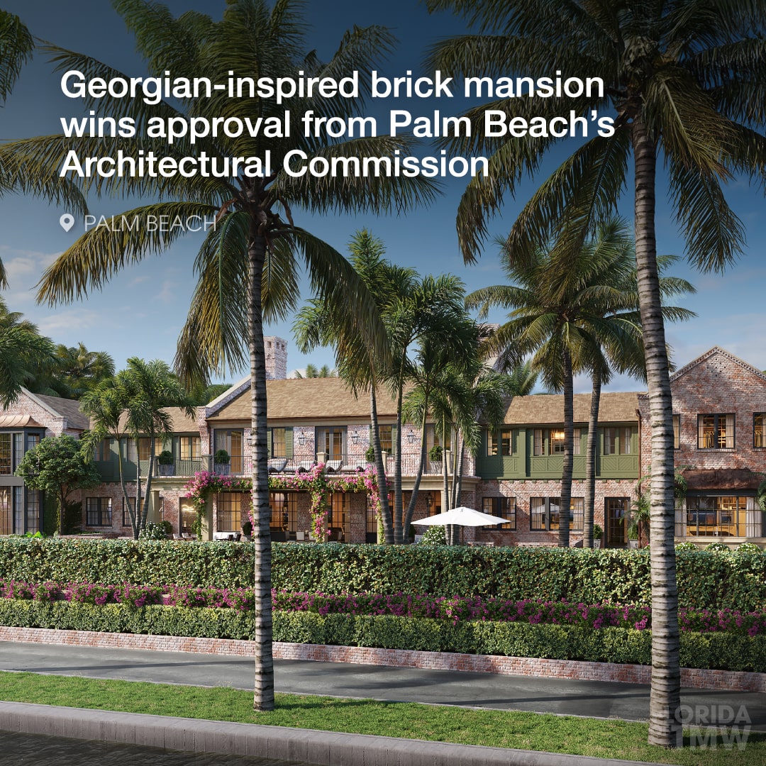 Georgian-inspired brick mansion wins approval from Palm Beach’s Architectural Commission