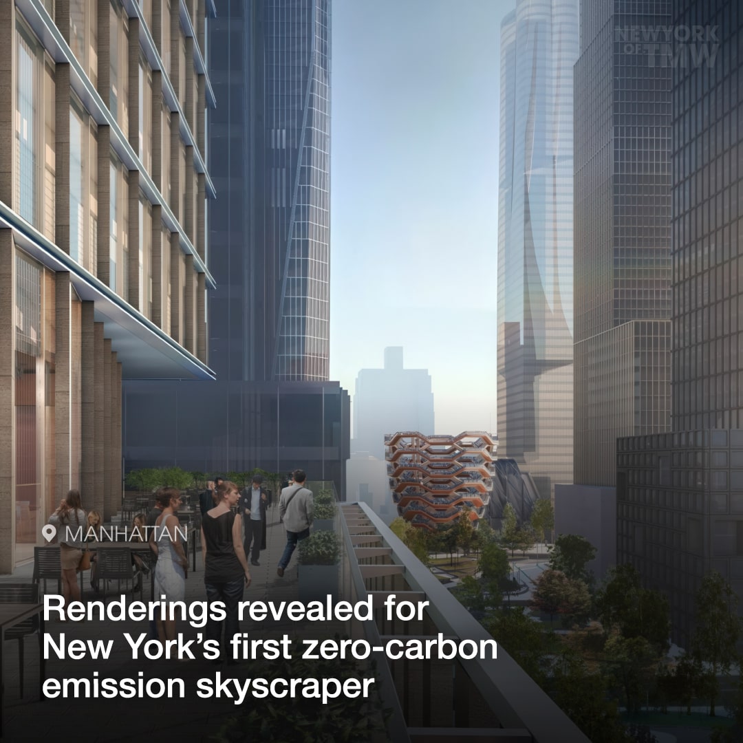 Renderings revealed for New York’s first zero-carbon emission skyscraper