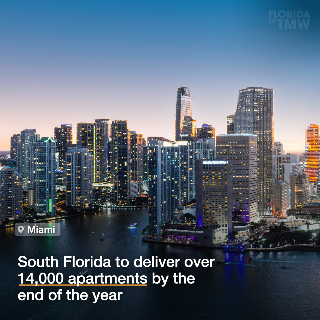 South Florida to deliver over 14,000 apartments by the end of the year