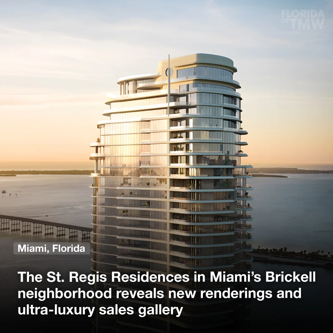 The St. Regis Residences in Miami’s Brickell neighborhood reveals new renderings and ultra-luxury sales gallery