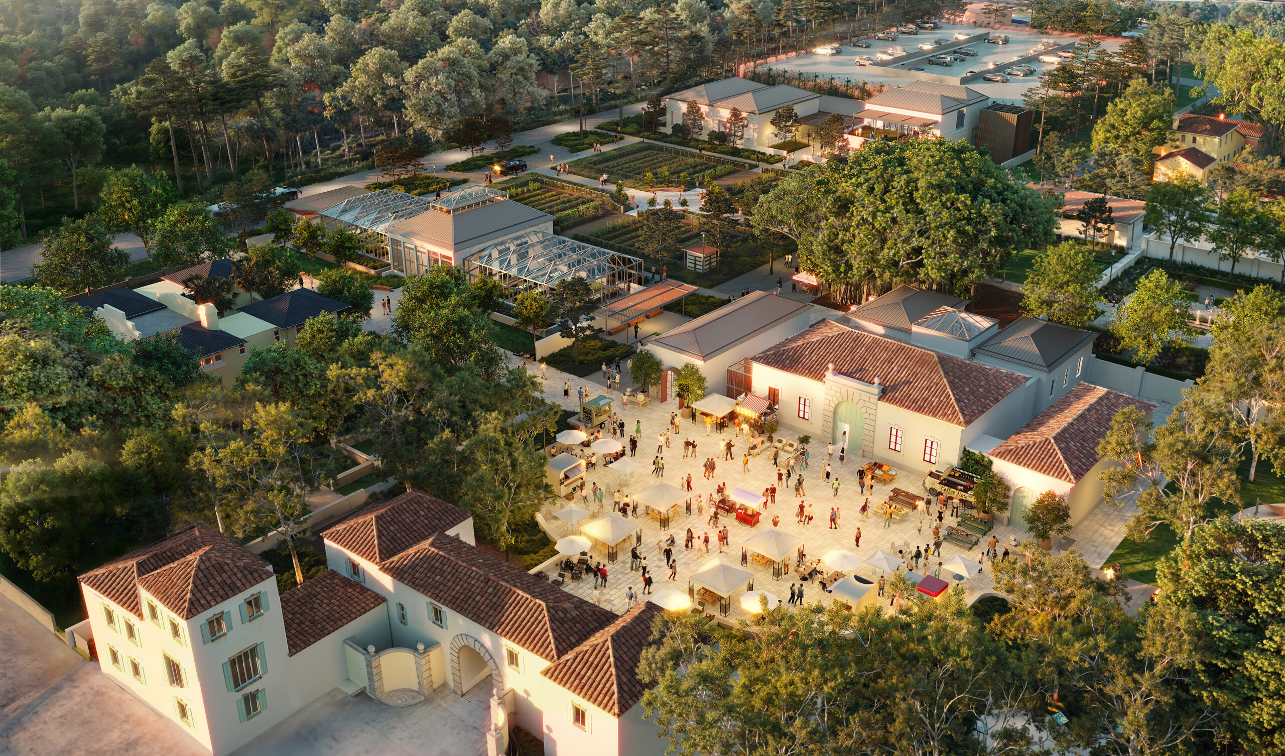 Rendering of Vizcaya Village, Beyer Blinder Belle Architects & Planners + NBW, with MAQE