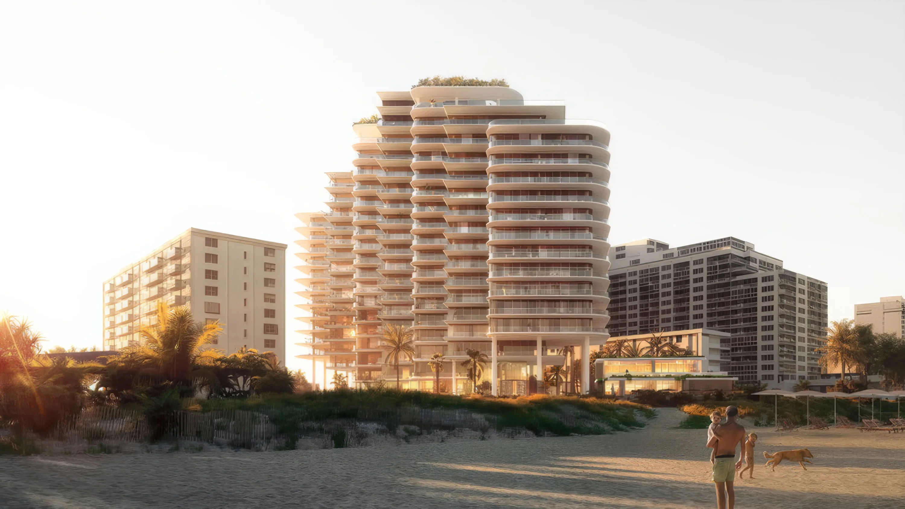 Billionaire Barry Sternlicht's Starwood Capital Group and Mast Capital break ground on the Perigon Miami Beach, an oceanfront condo tower rising 17 stories with 73 units