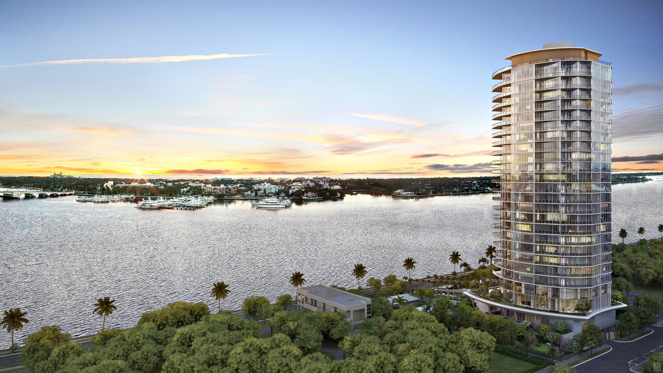Two Roads Development & Alpha Blue Ventures top off Forté on Flagler, a 25-story waterfront condominium in West Palm Beach, expected to open in early 2025