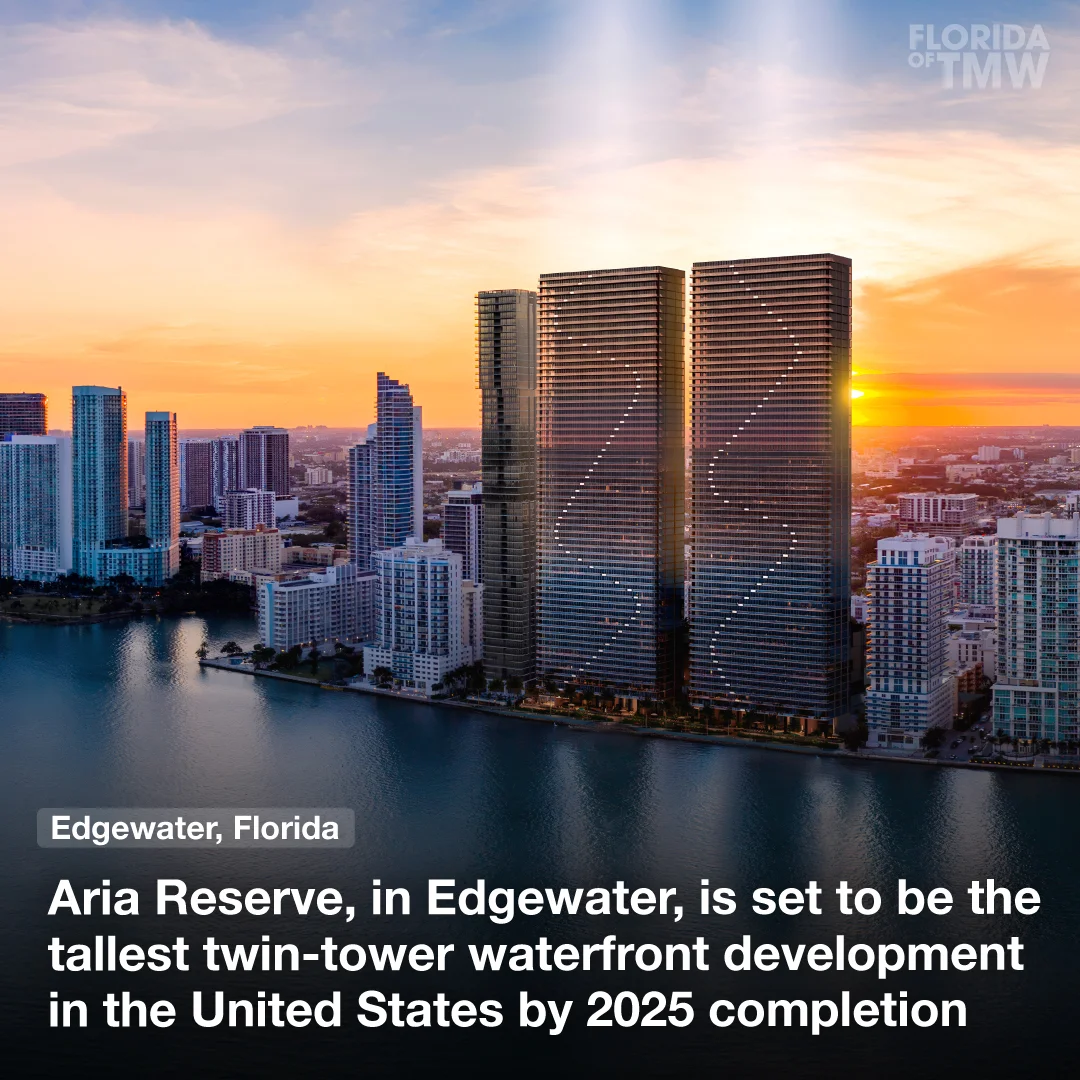 Aria Reserve is set to be the tallest twin-tower waterfront development in the United States
