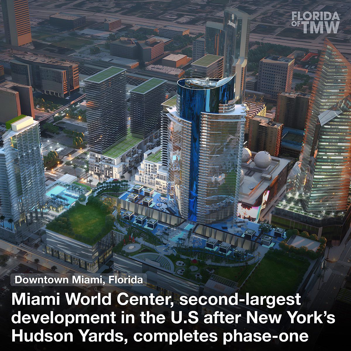 Miami World Center, the second-largest development in the U.S after New York's Hudson Yards
