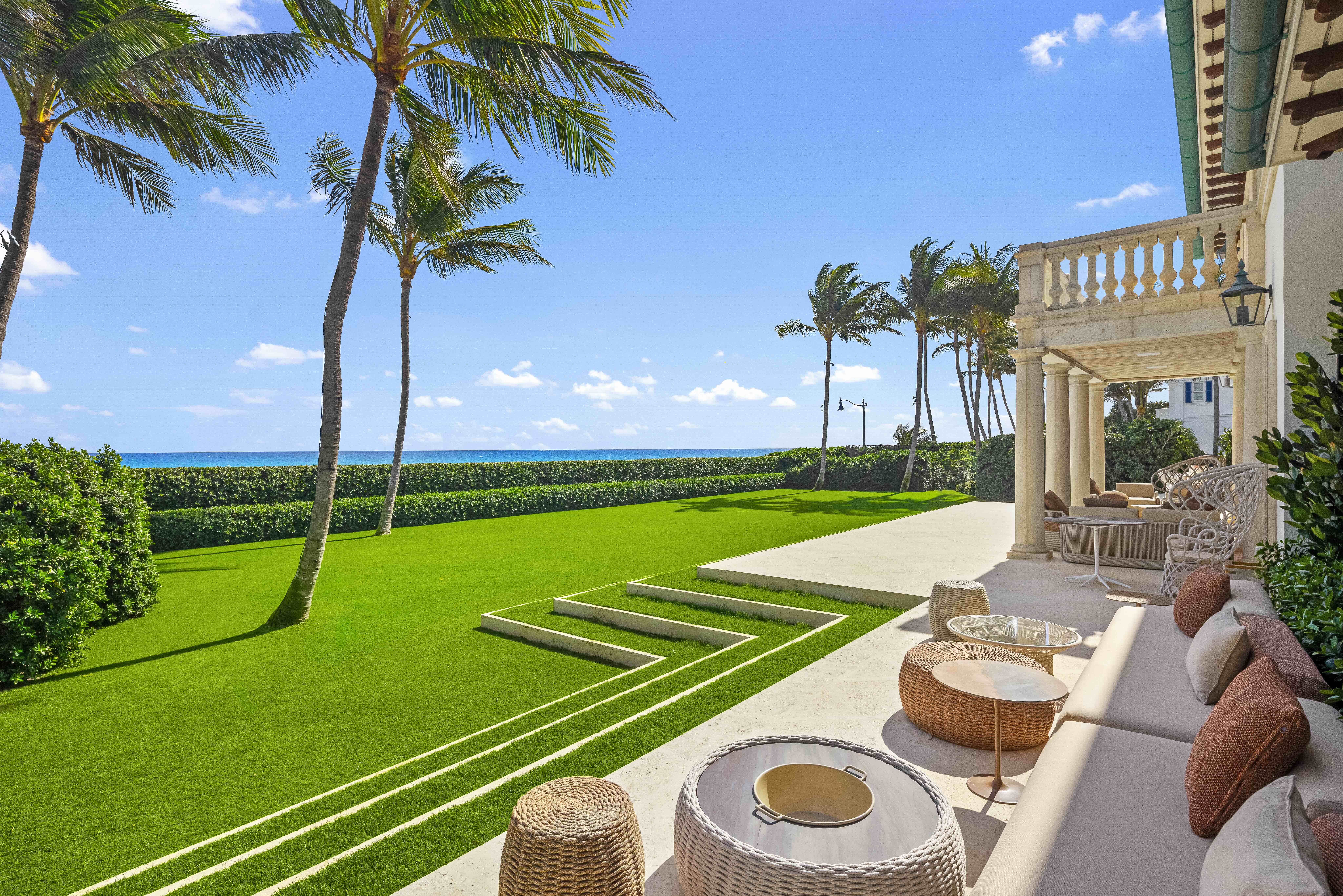 A fully renovated oceanfront estate in Palm Beach’s coveted Estate Section has just hit the market.
