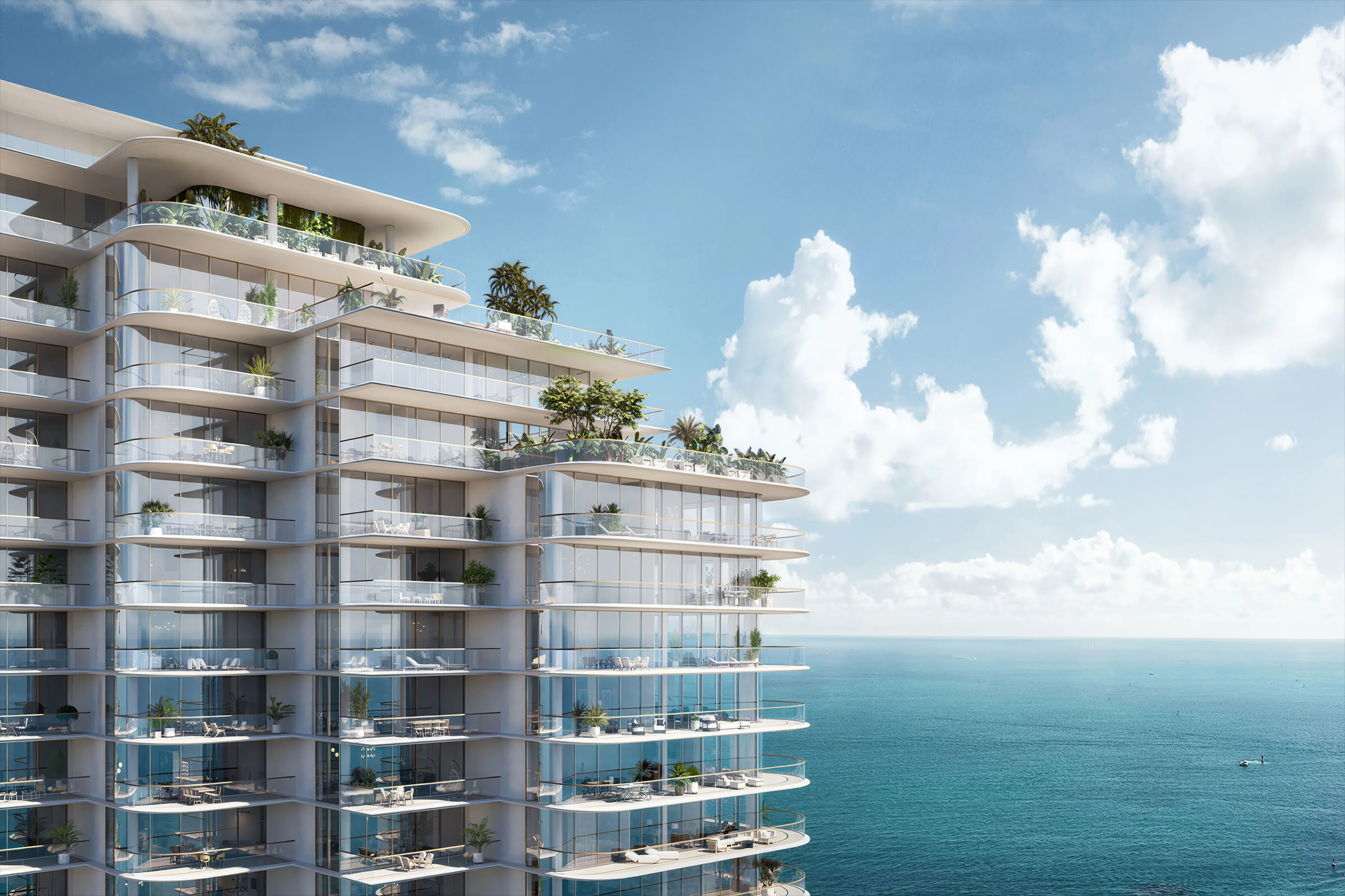 Billionaire Barry Sternlicht's Starwood Capital Group and Mast Capital break ground on the Perigon Miami Beach, an oceanfront condo tower rising 17 stories with 73 units