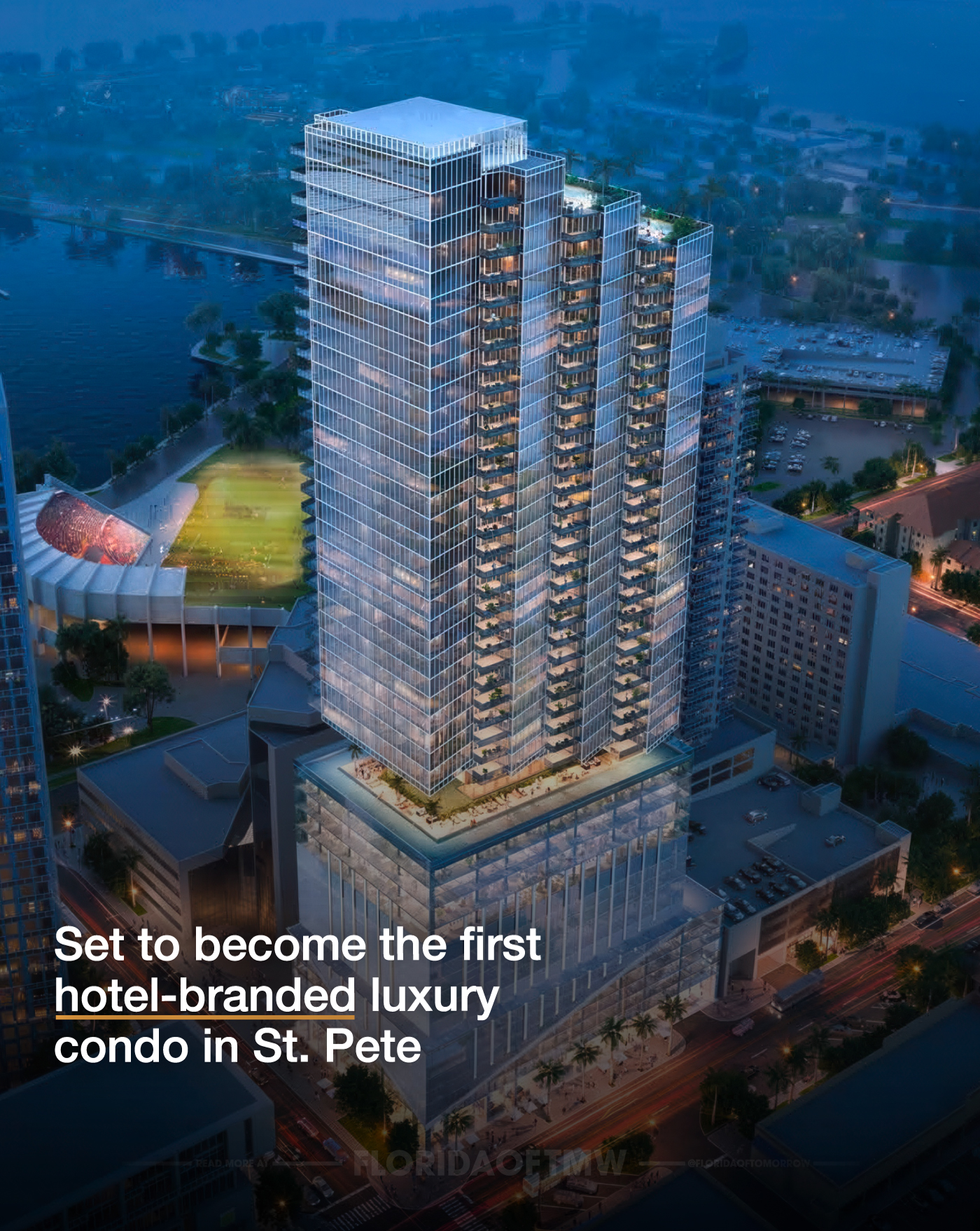 Design revealed of 49-story Waldorf Astoria Residences in downtown St. Pete