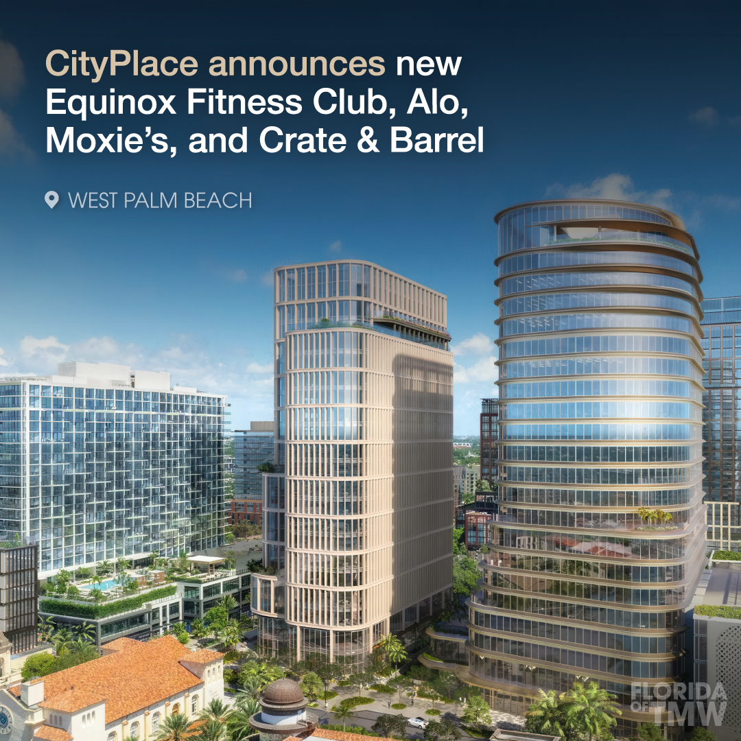 CityPlace announces Equinox Fitness Club, Alo, Moxie’s, and Crate & Barrel