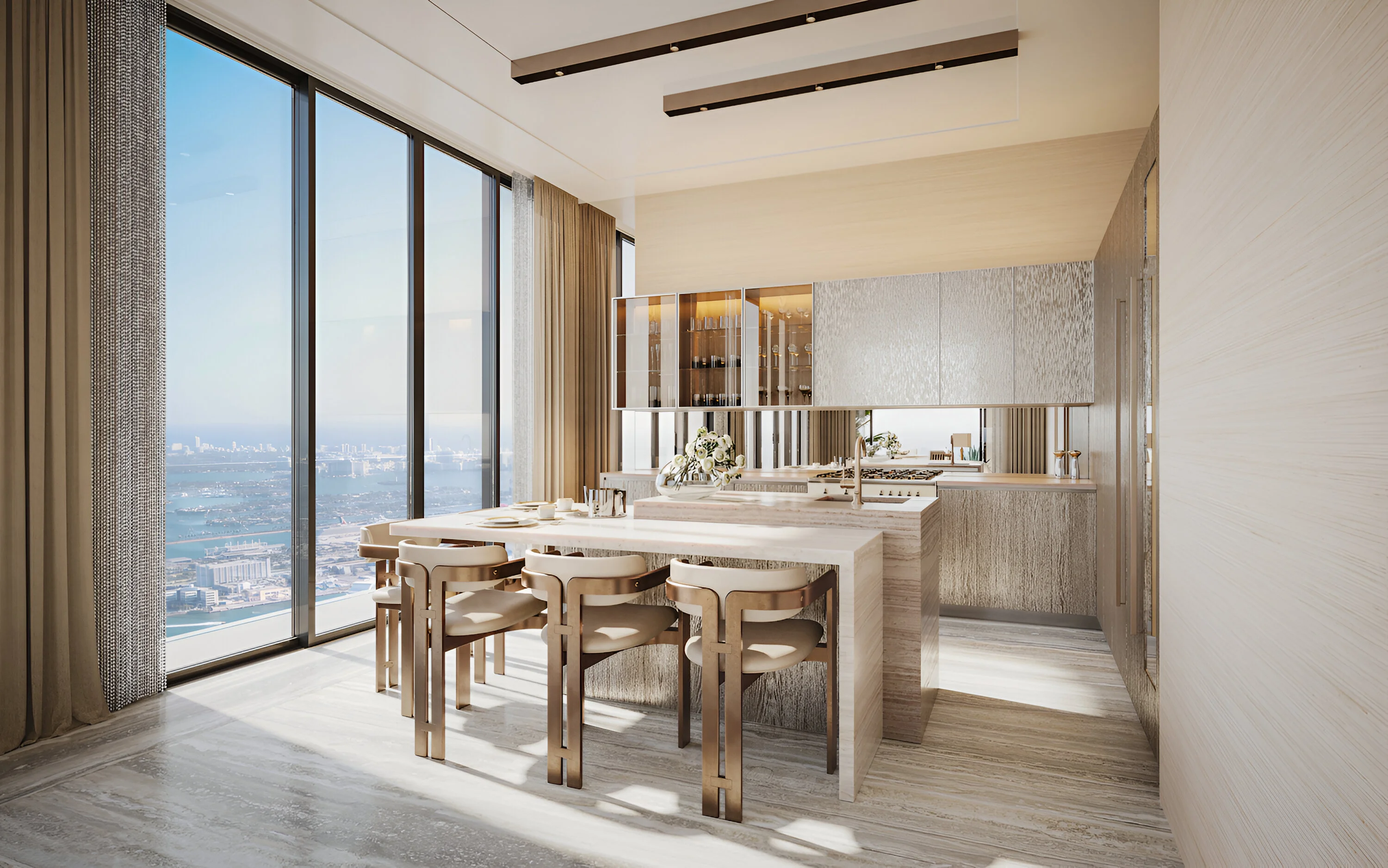 First look inside Brickell’s supertall Dolce&Gabbana tower condo hotel, rising 90-stories at 1,049 feet, and featuring six culinary venues and a rental program for 250 luxury units