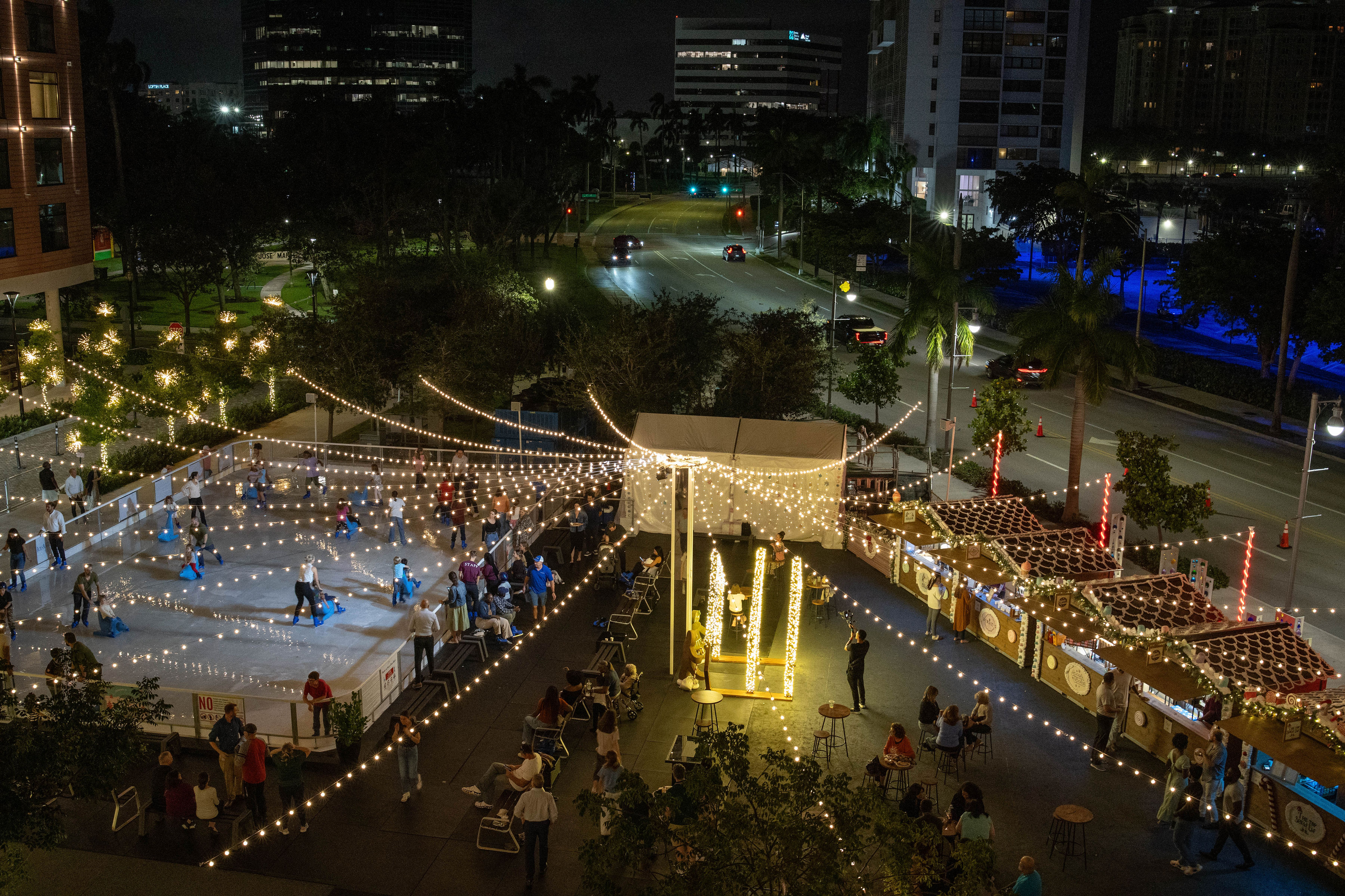 The Ben Hotel opens South Florida's first and only outdoor ice-skating rink with real ice
