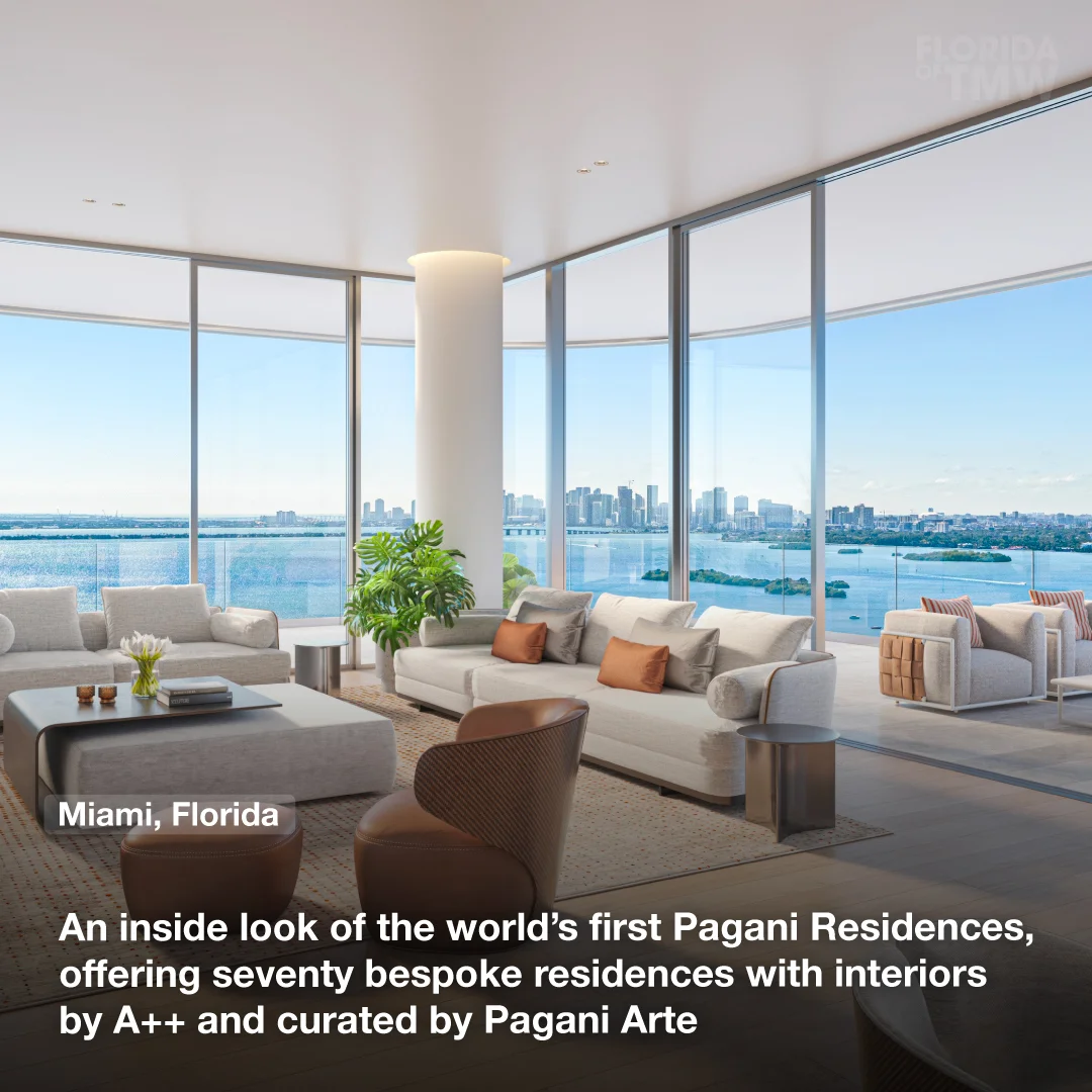 An inside look of the world’s first Pagani Residences, offering seventy bespoke residences with interiors by A++ and curated by Pagani Arte