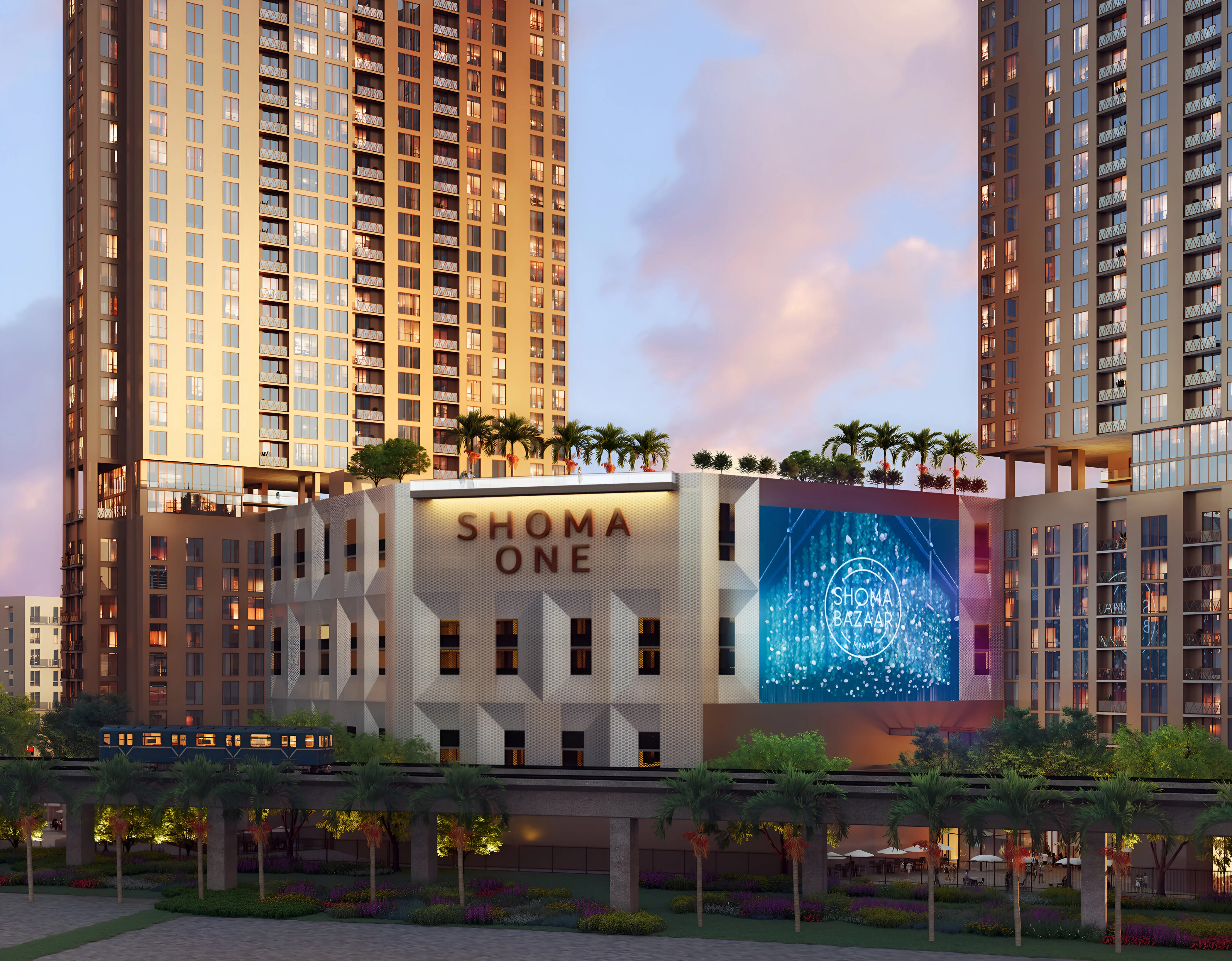 Shoma Group proposes two 40-story towers with 748 apartments along the Underline
