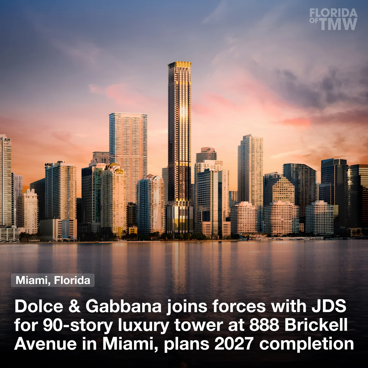 Dolce & Gabbana and JDS Development Group Partner for Luxury Tower at 888 Brickell Avenue
