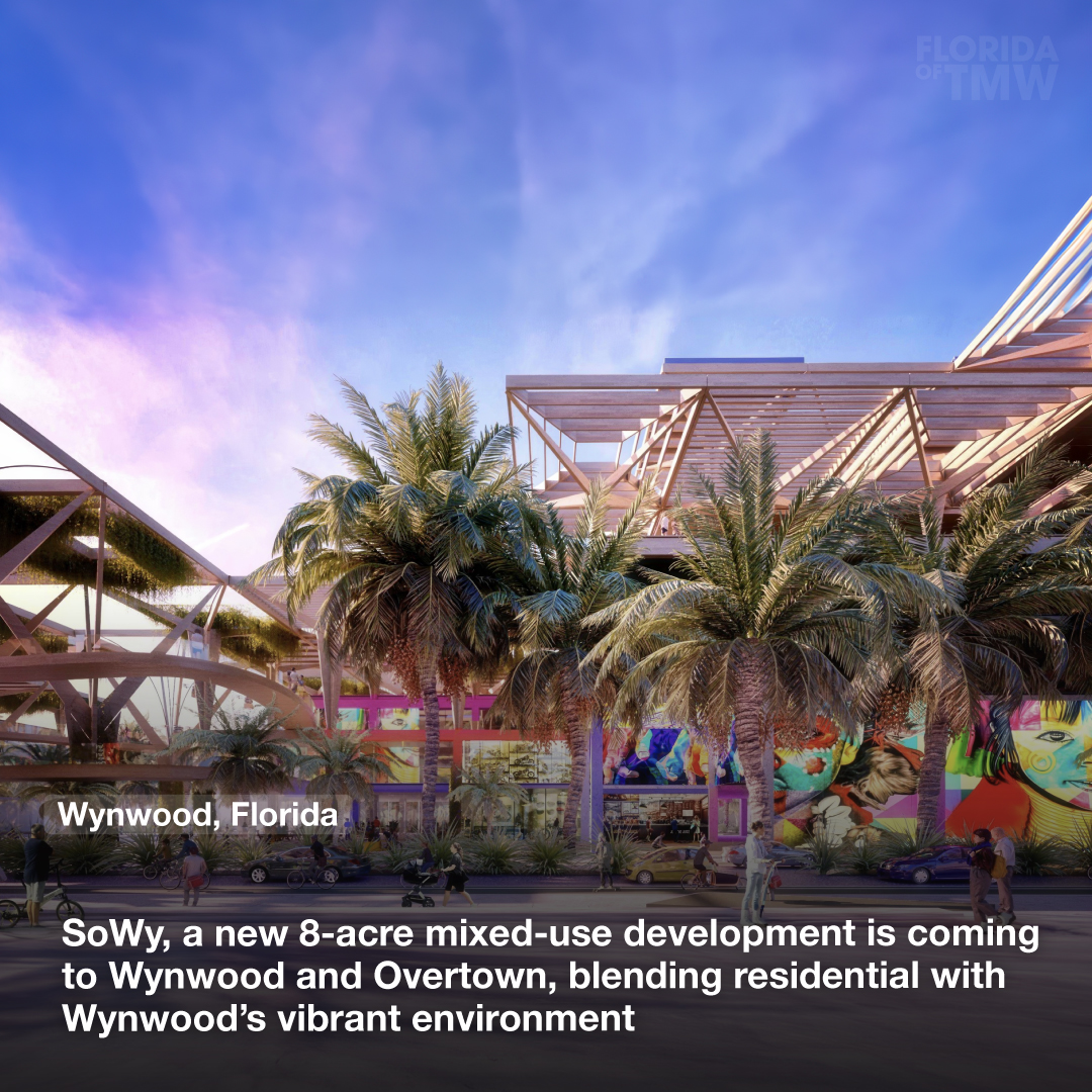 SoWy, a new 8-acre mixed-use development is coming to Wynwood and Overtown, blending residential with Wynwood’s vibrant environment
