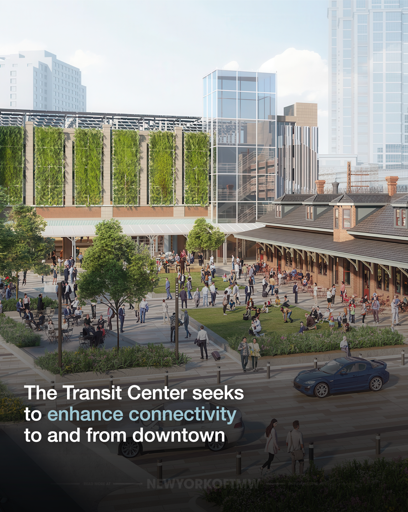 Inside look at the New RochelleTransit Center, a new modern pedestrian-oriented hub