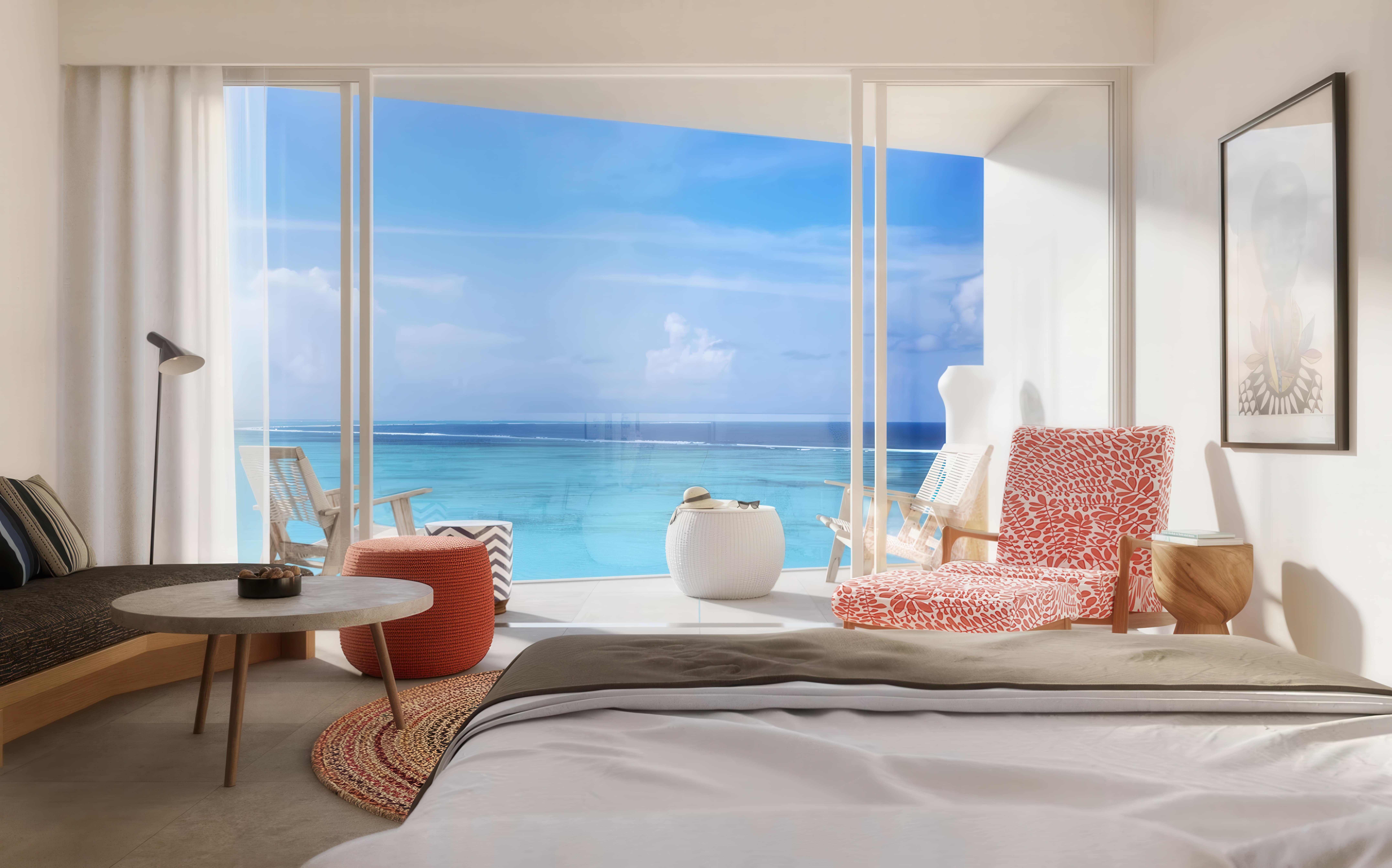 Inside, Andaz Turks & Caicos at Grace Bay, the first Andaz property in the Caribbean