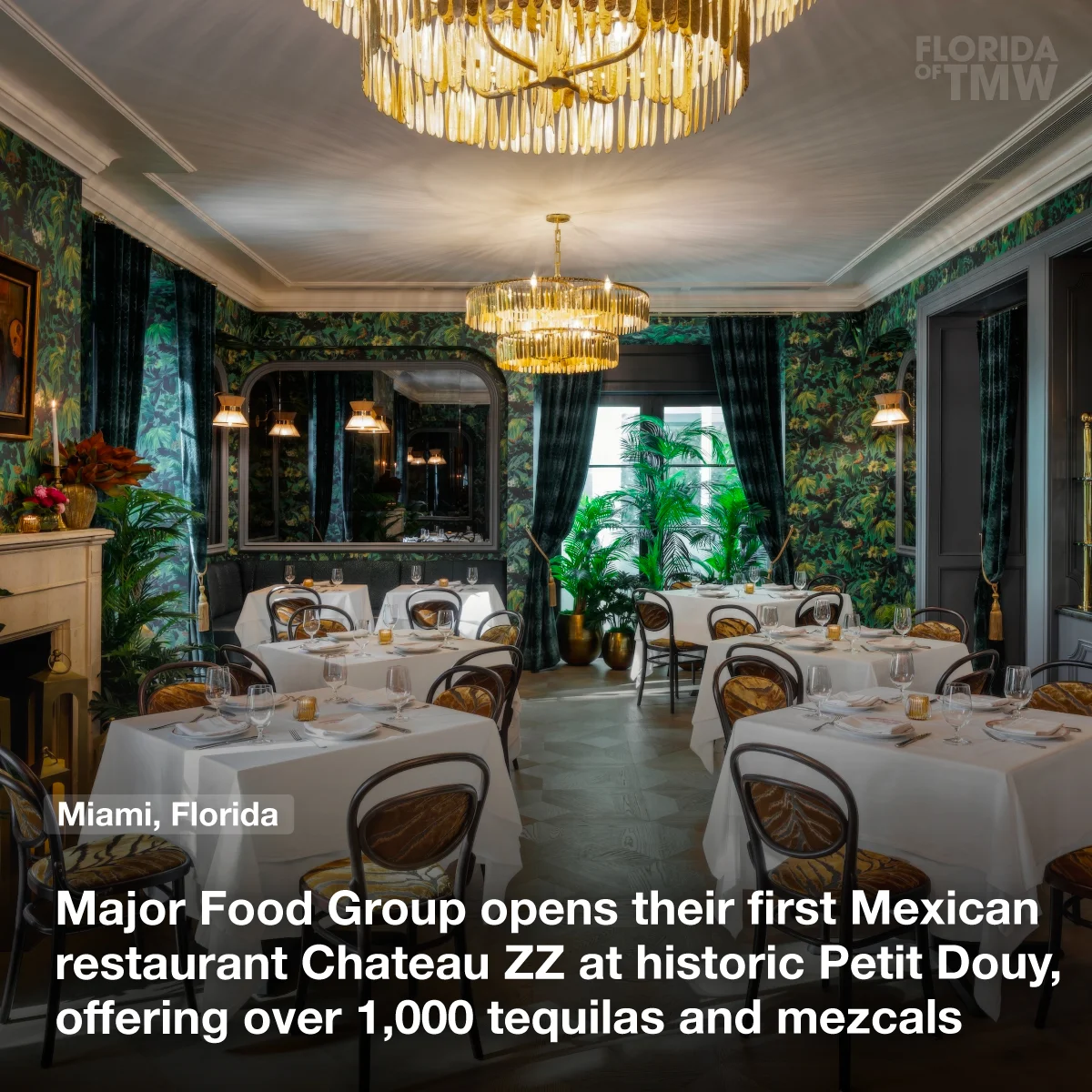 Major Food Group opens their first Mexican restaurant Chateau ZZ at historic Petit Douy, offering over 1,000 tequilas and mezcals 