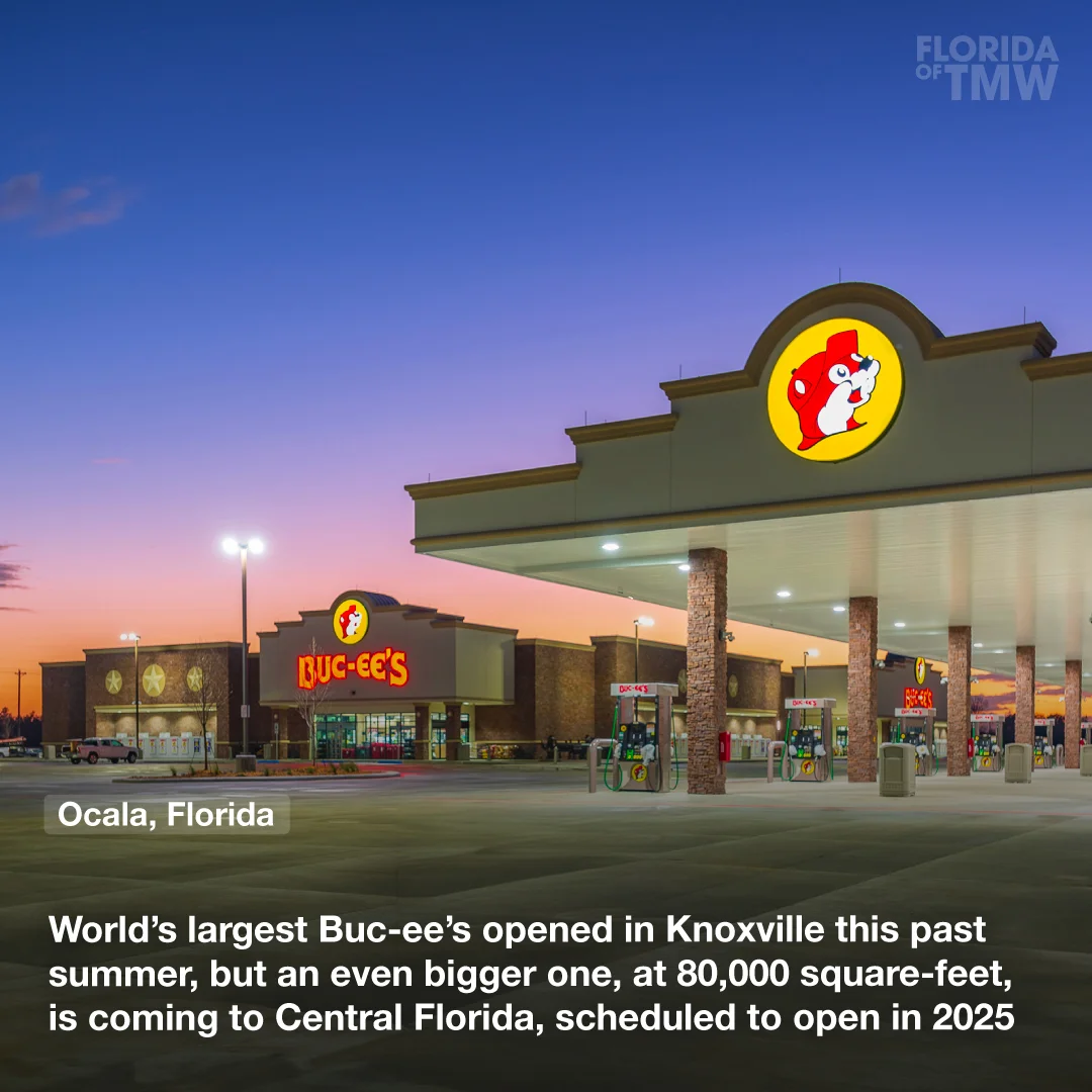 The world’s largest Buc-ee’s opened in Knoxville this past summer, but an even bigger one, at 80,000 square feet, is coming to Central Florida, scheduled to open in 2025 