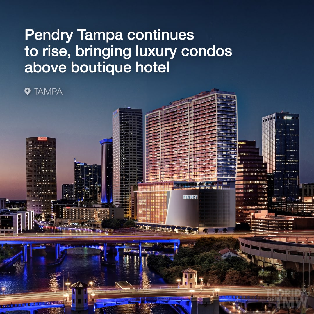 Construction rises along Tampa Riverwalk on Pendry hotel-branded luxury residences
