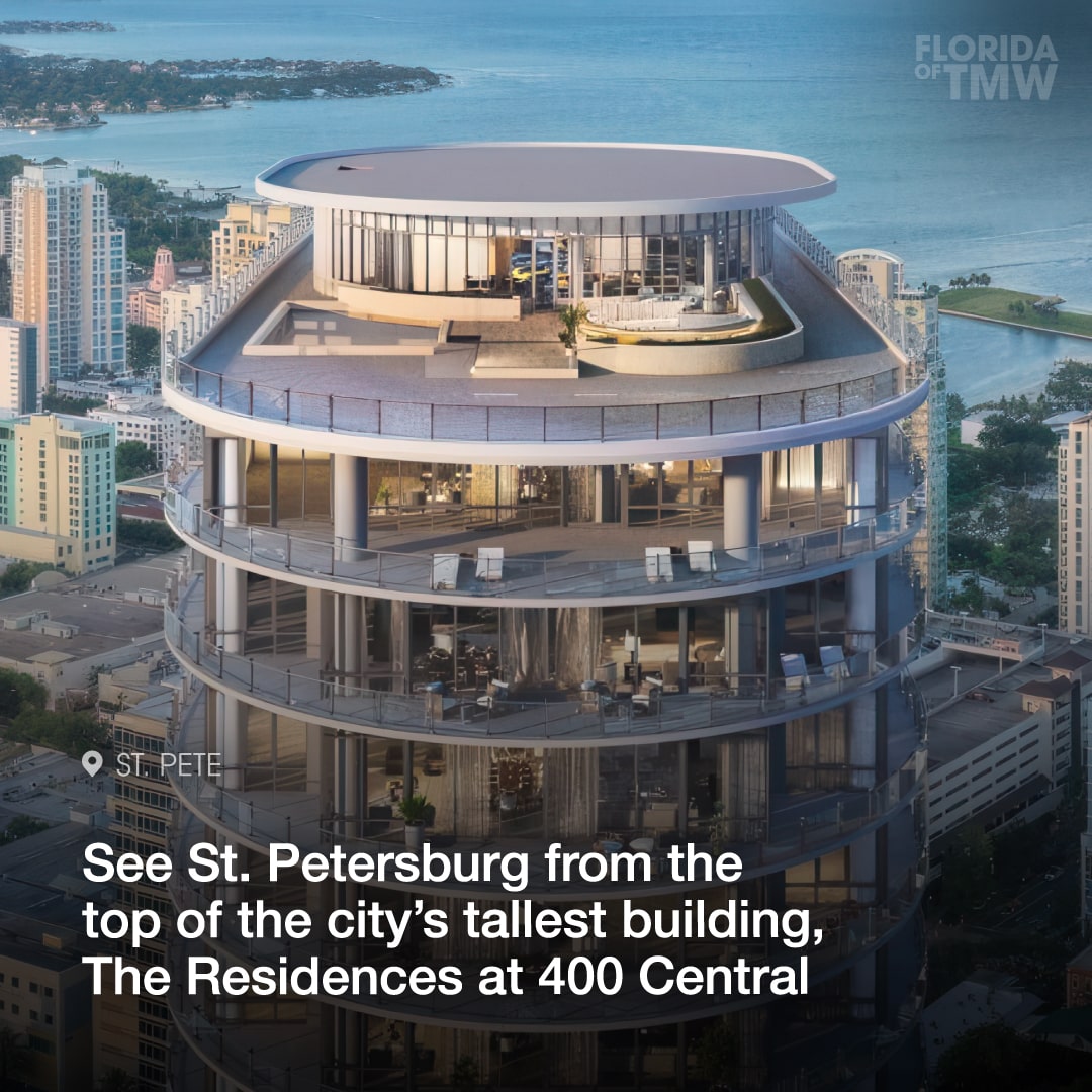 See St. Petersburg from the top of the city’s tallest building, The Residences at 400 Central