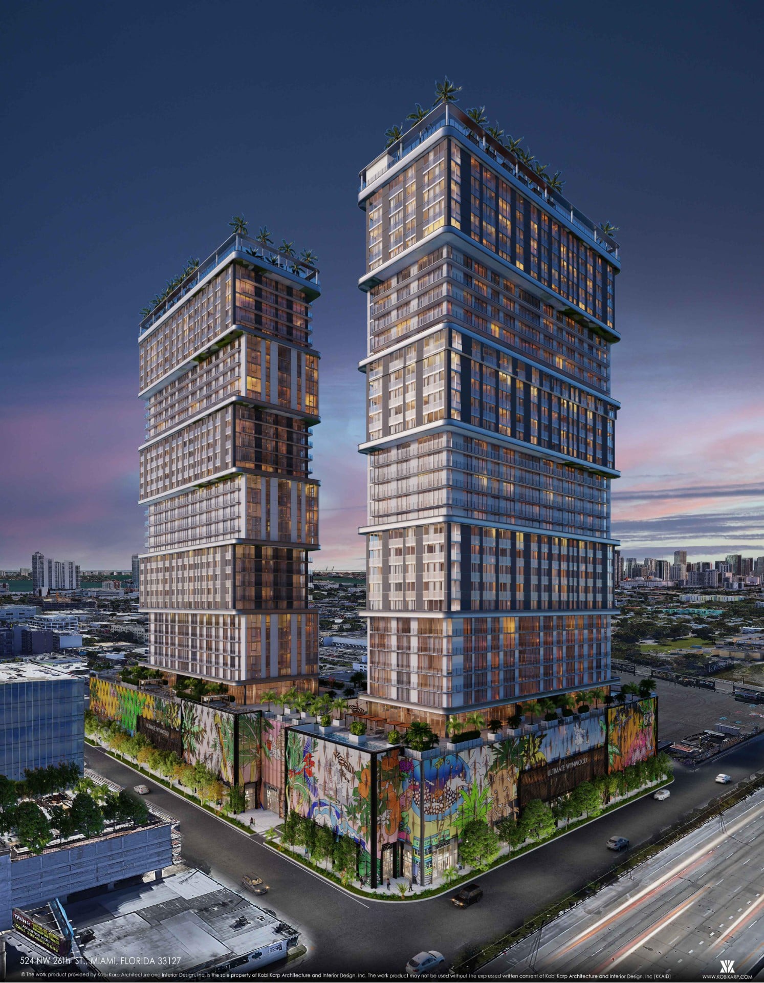 Live Local plans submitted for a pair of 36-story towers dubbed Ultimate Wynwood