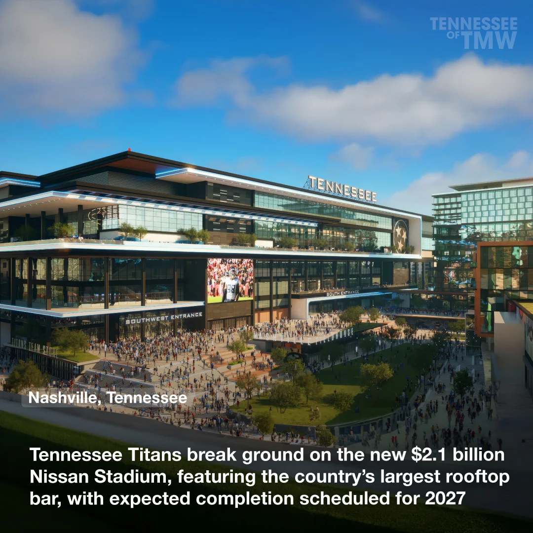 The Tennessee Titans are building a $2.1 billion stadium in Nashville