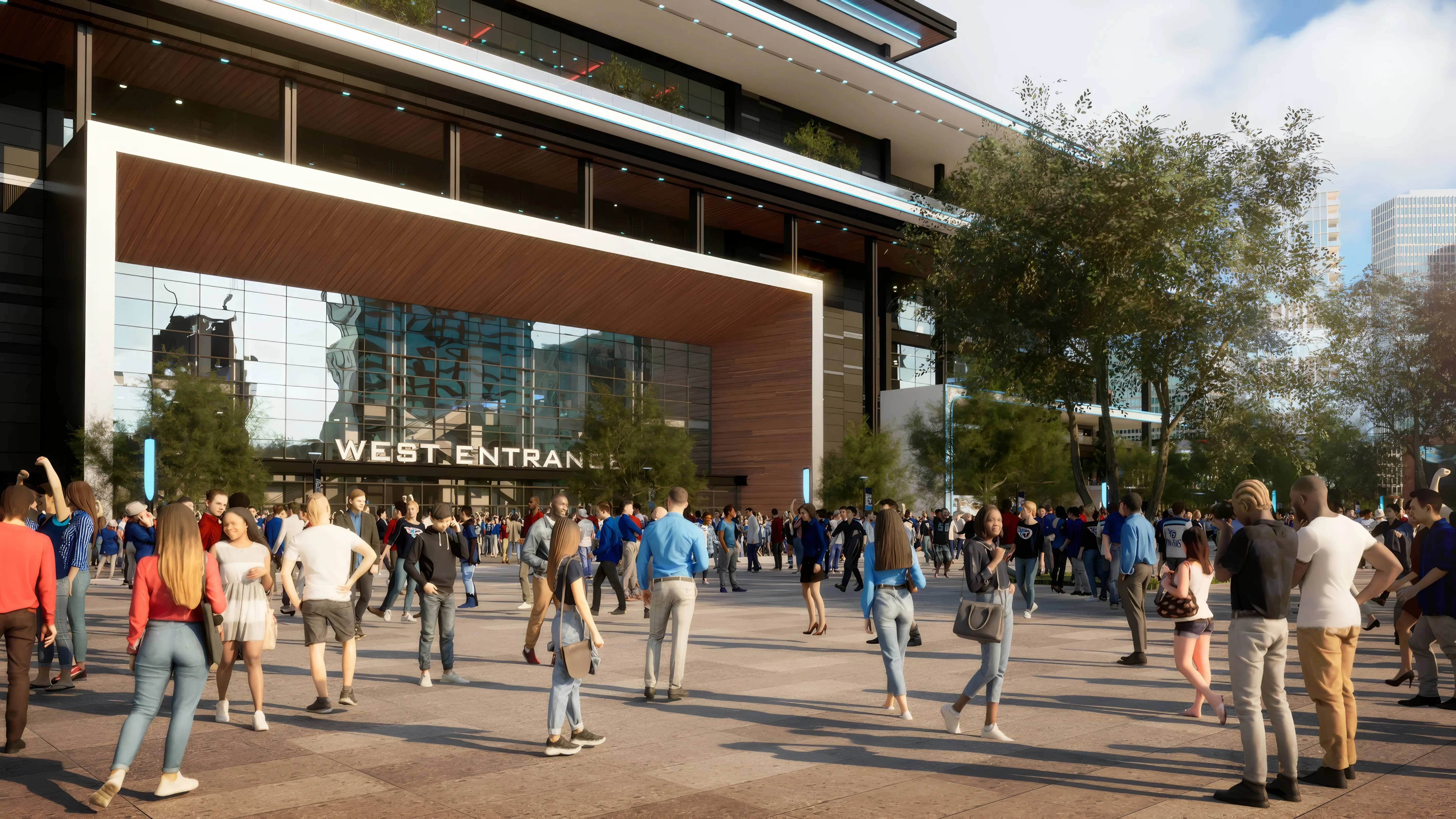 Tennessee Titans break ground on the new $2.1 billion Nissan Stadium, featuring the country’s largest rooftop bar, with expected completion scheduled for 2027