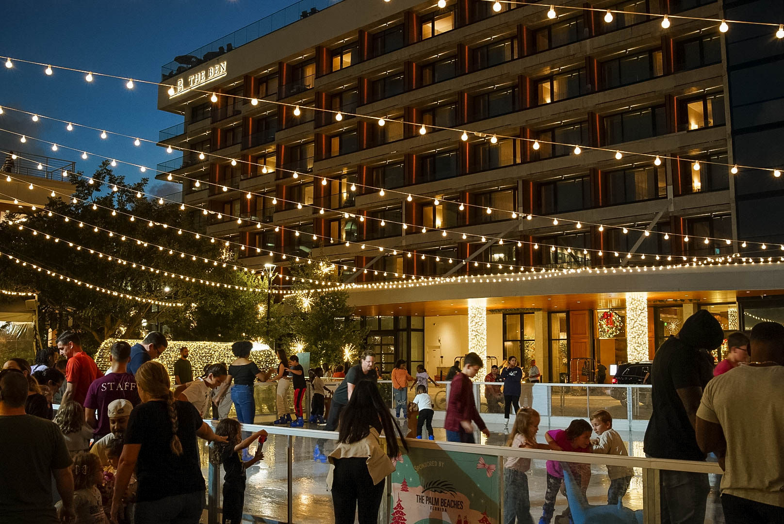 The Ben Hotel opens South Florida's first and only outdoor ice-skating rink with real ice