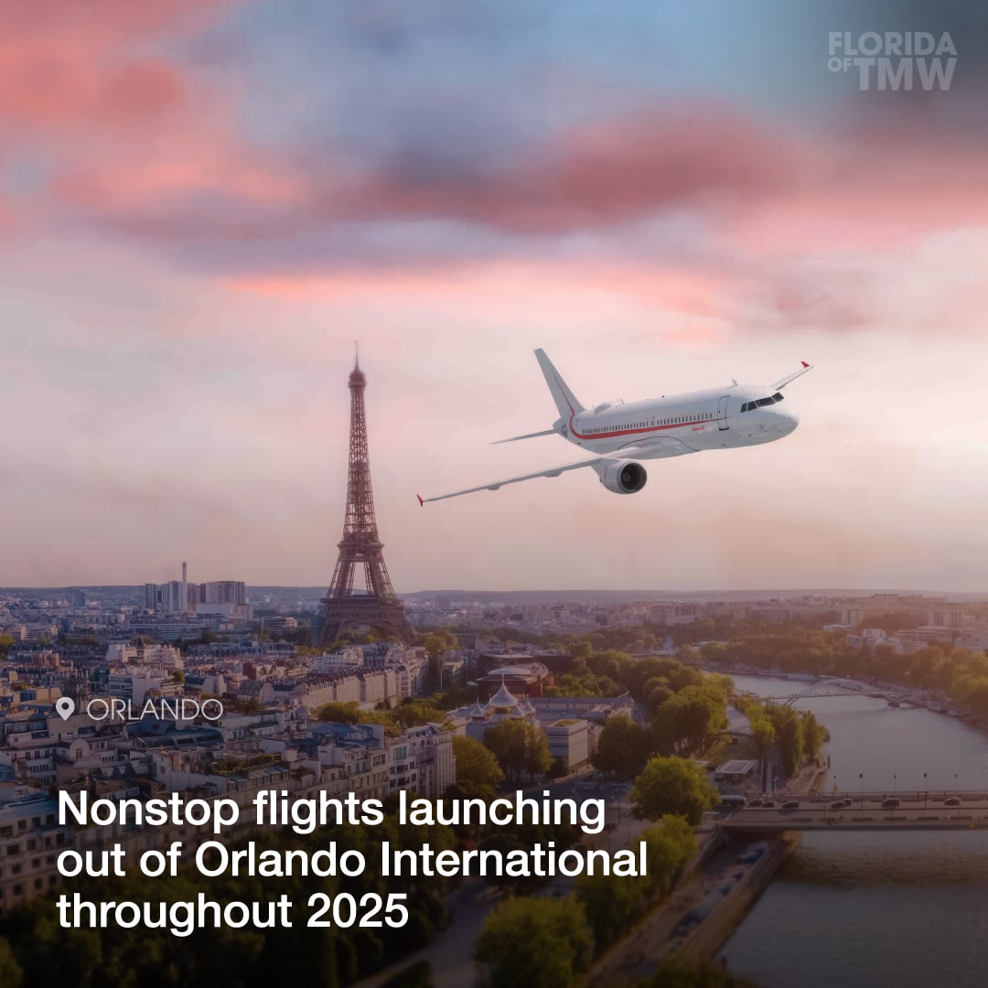Nonstop flights launching out of Orlando International throughout 2025 