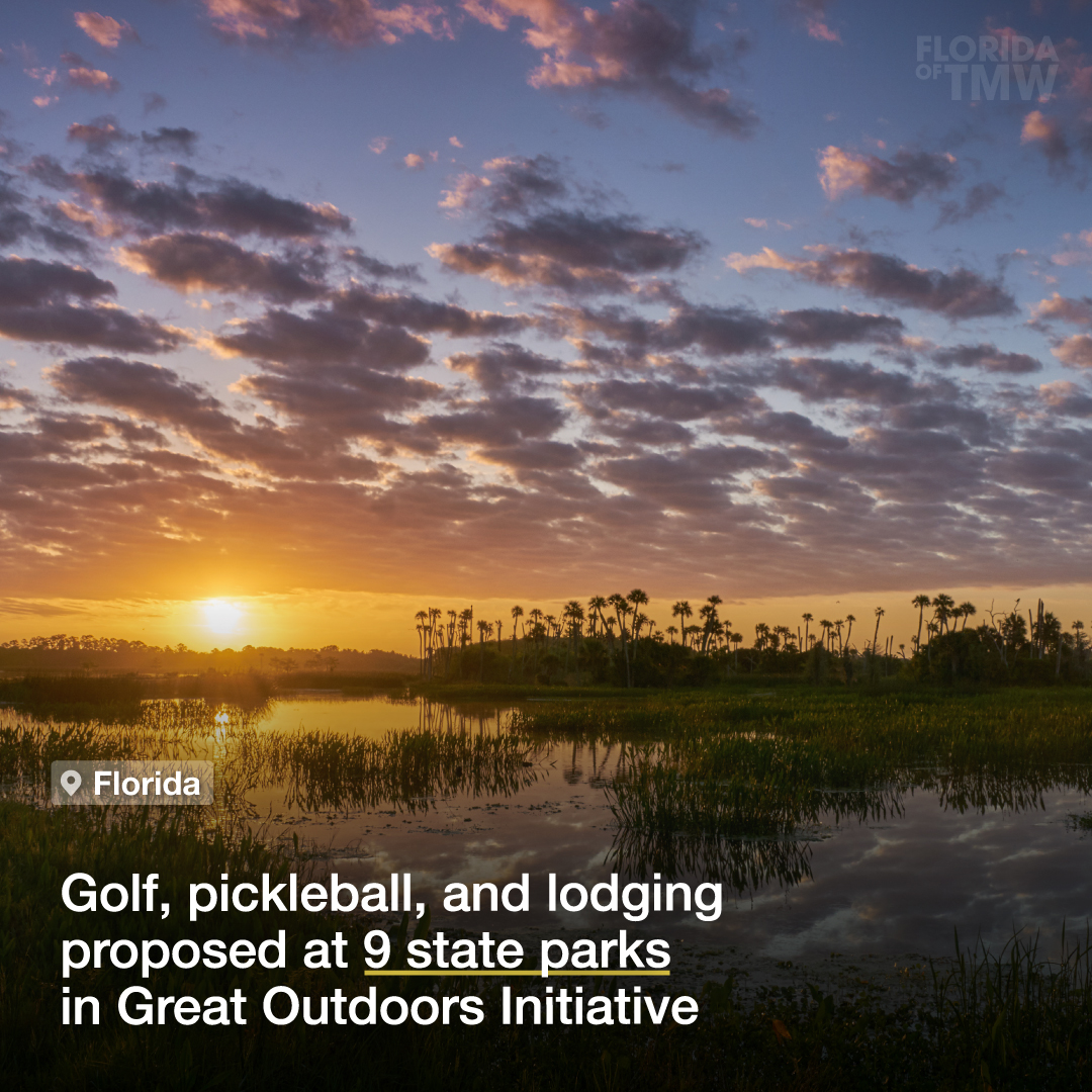 Golf, pickleball, and lodging proposed at 9 Florida state parks under Great Outdoors Initiative