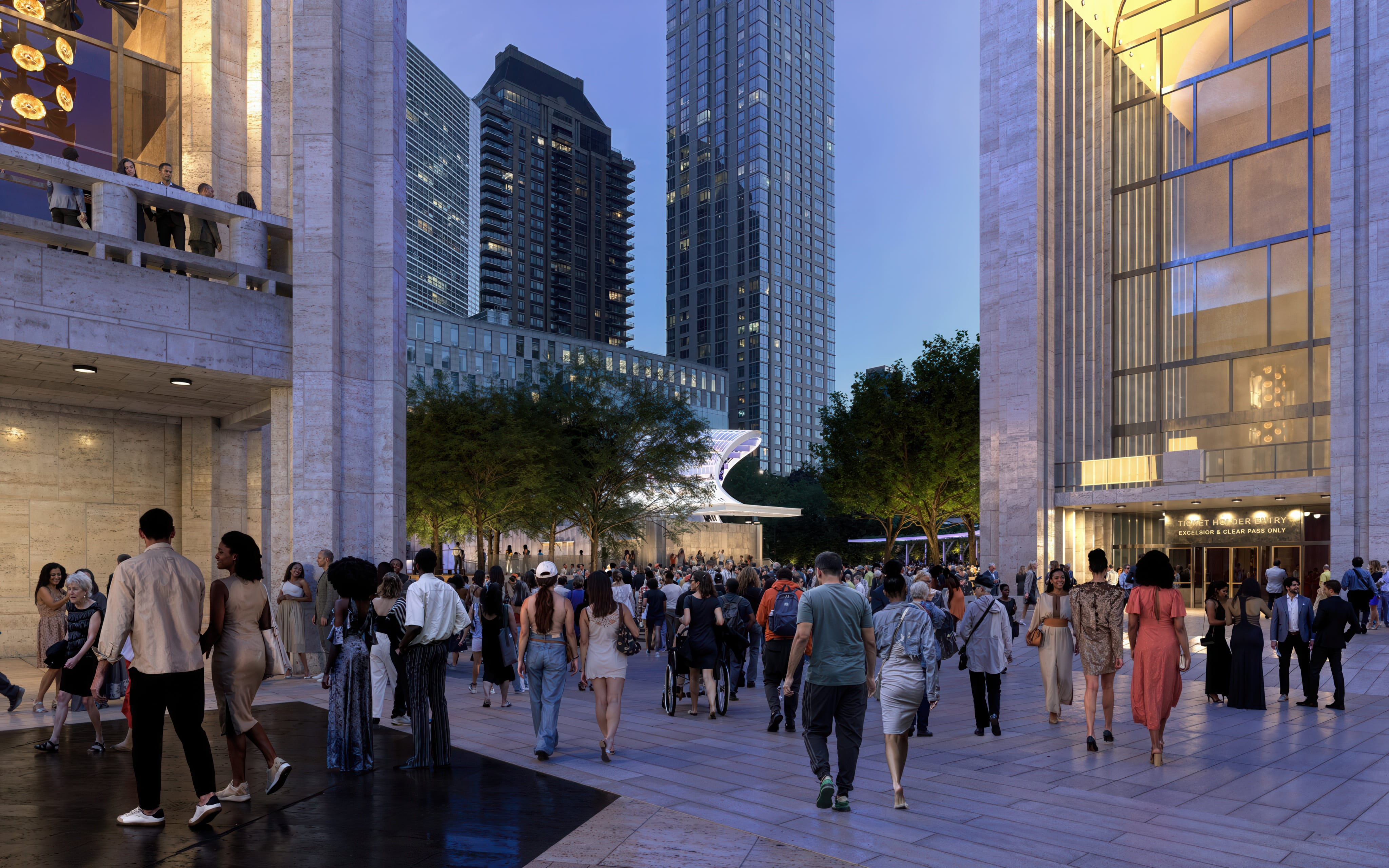 Rendering of the new Damrosch Park, Brooklyn Digital Foundry