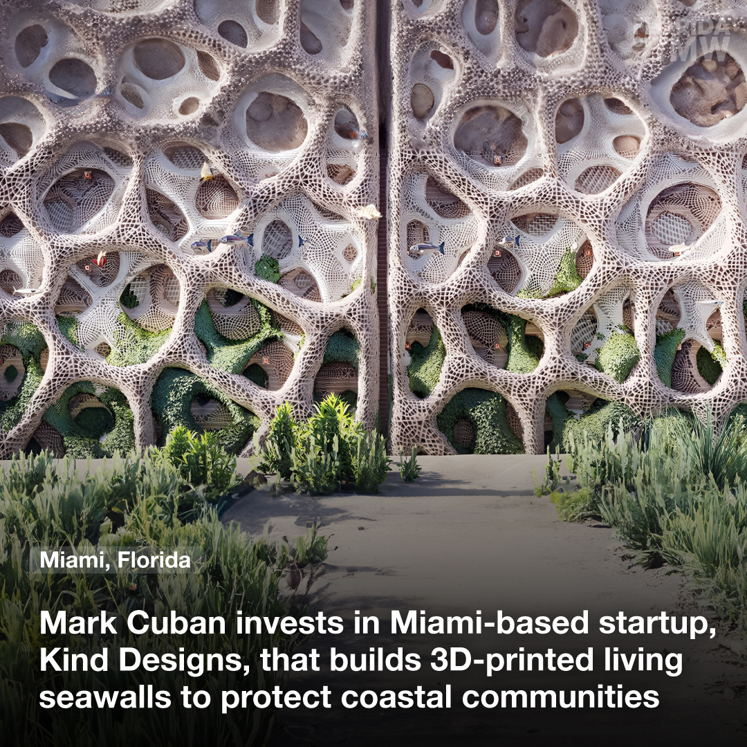 Cuban invests in Miami-based startup building 3D-printed living seawalls to protect coastal cities