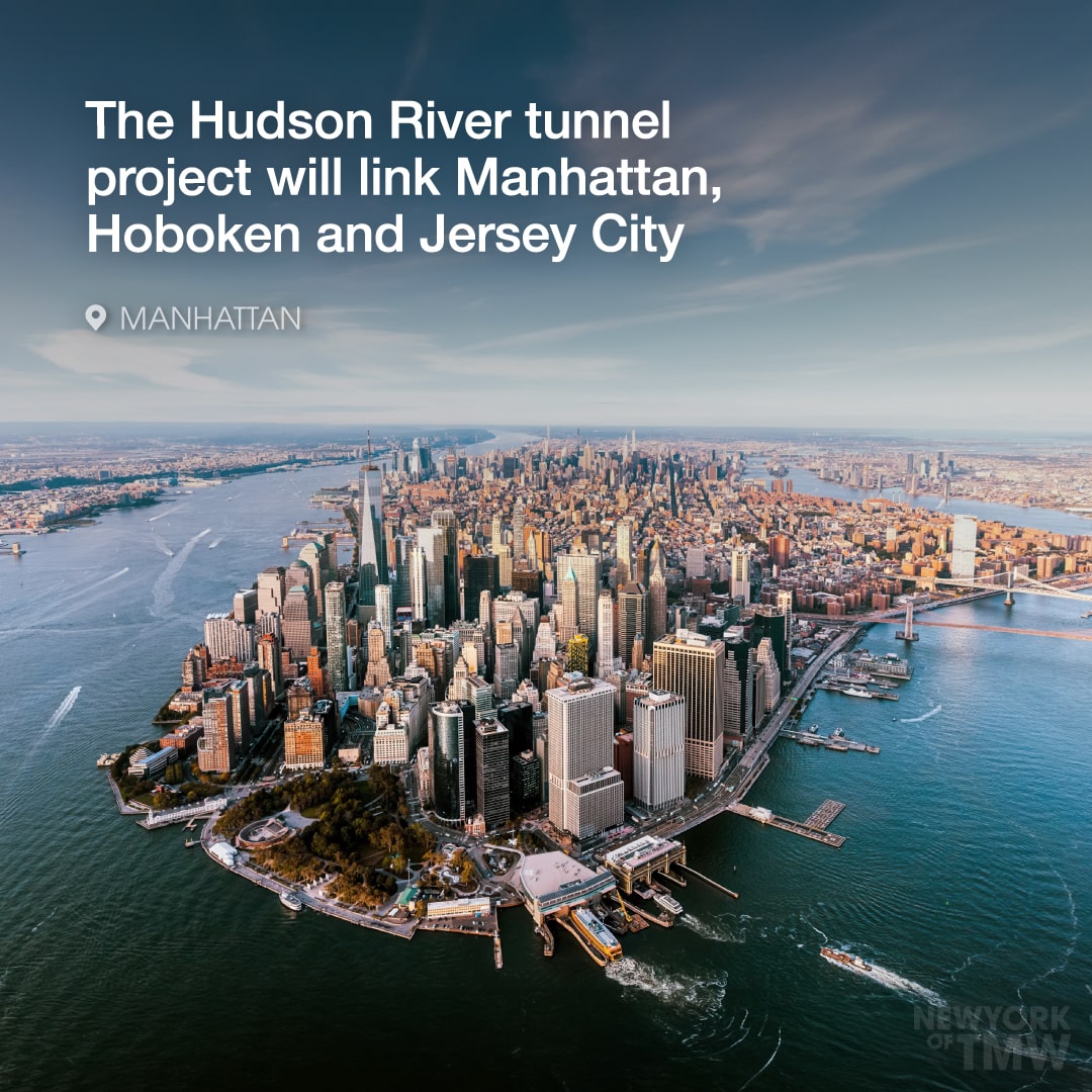 The Hudson River tunnel project will link Manhattan, Hoboken, and Jersey City