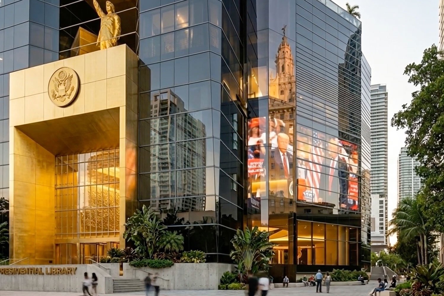 Trump unveils massive Presidential Library in downtown Miami