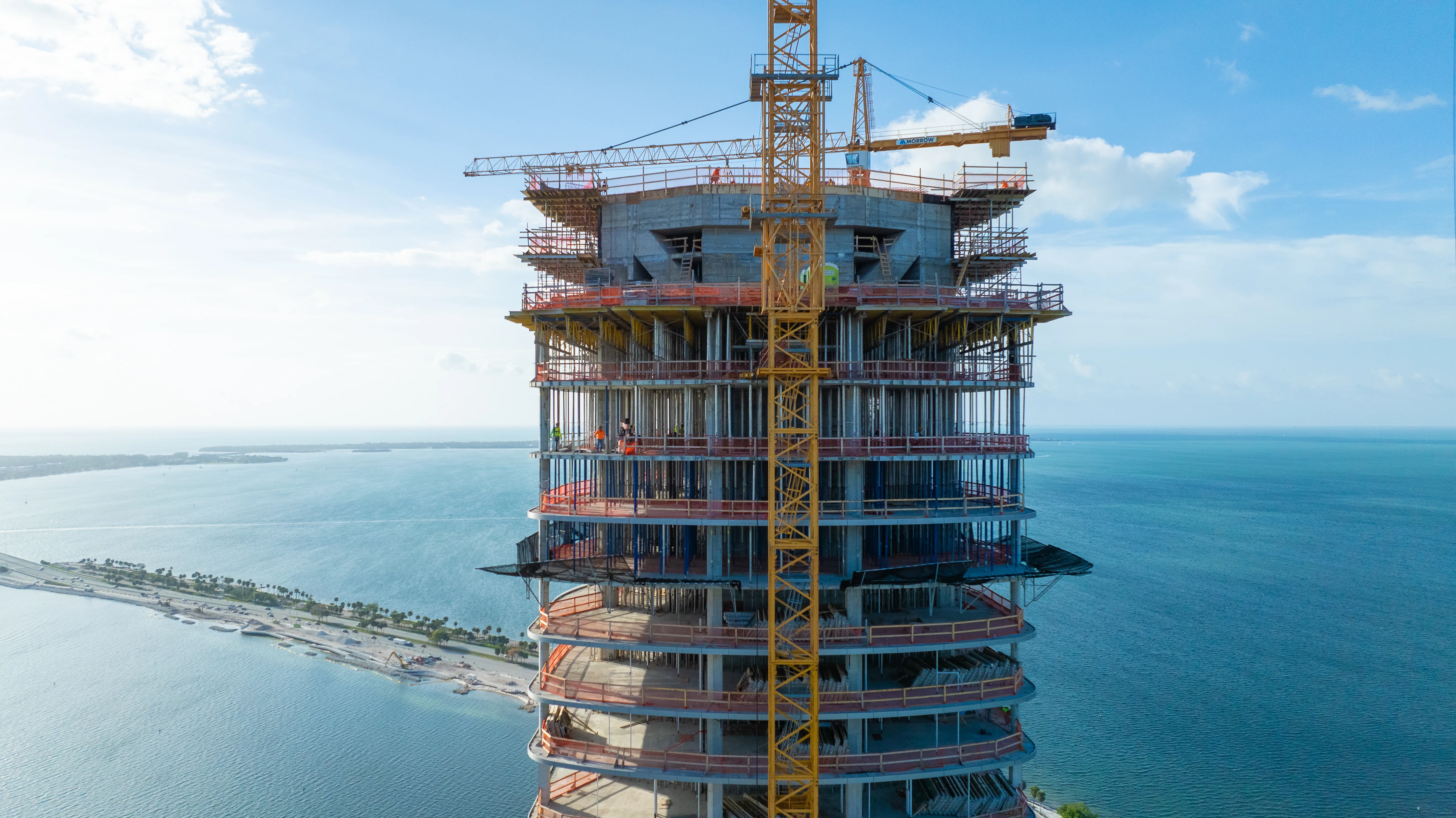 Una Residences, Brickell's first waterfront residential project in over a decade, tops off at 47 stories with completion expected in early 2025