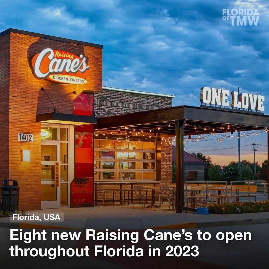 Eight new Raising Cane's to open throughout Florida in 2023