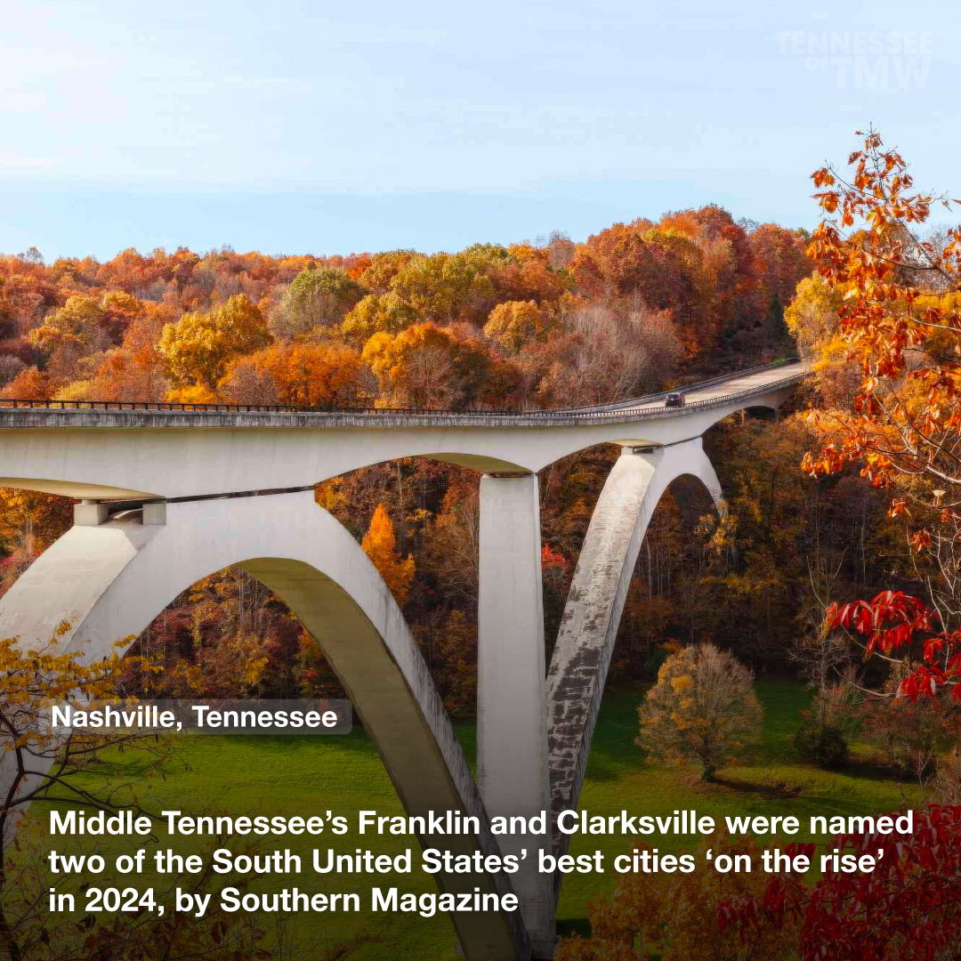 Middle Tennessee’s Franklin and Clarksville were named two of the South United States’ best cities ‘on the rise’ in 2024, by Southern Magazine  