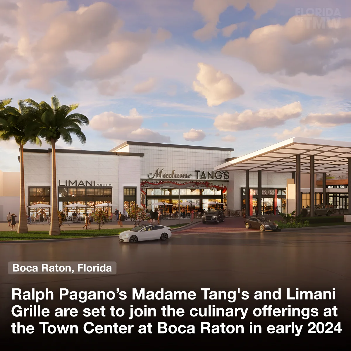 Ralph Pagano's Madame Tang's and Limani Grille are set to join the culinary offerings in Boca Raton