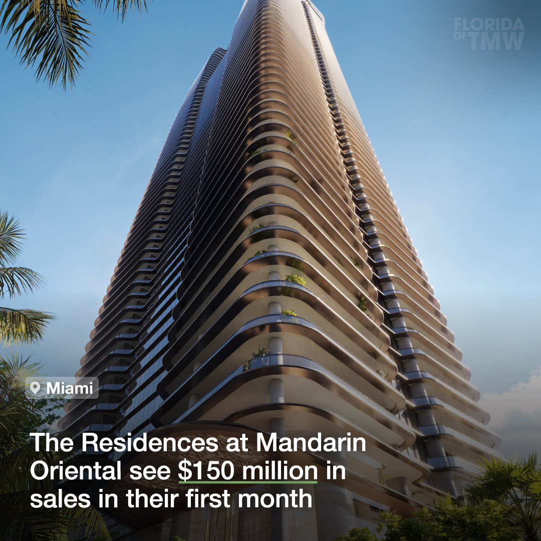The Residences at Mandarin Oriental, Miami see $150 million in sales in their first month