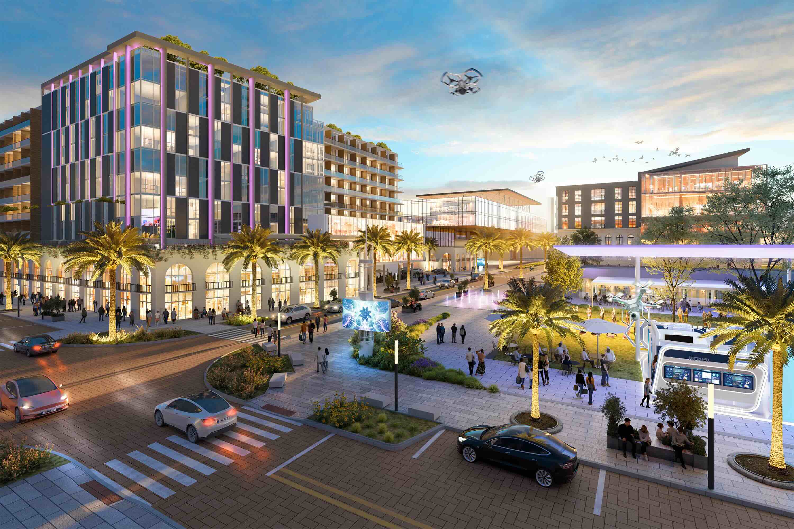 Rendering of Historic Gas Plant District Redevelopment, ARK Ellison Horus, LLC