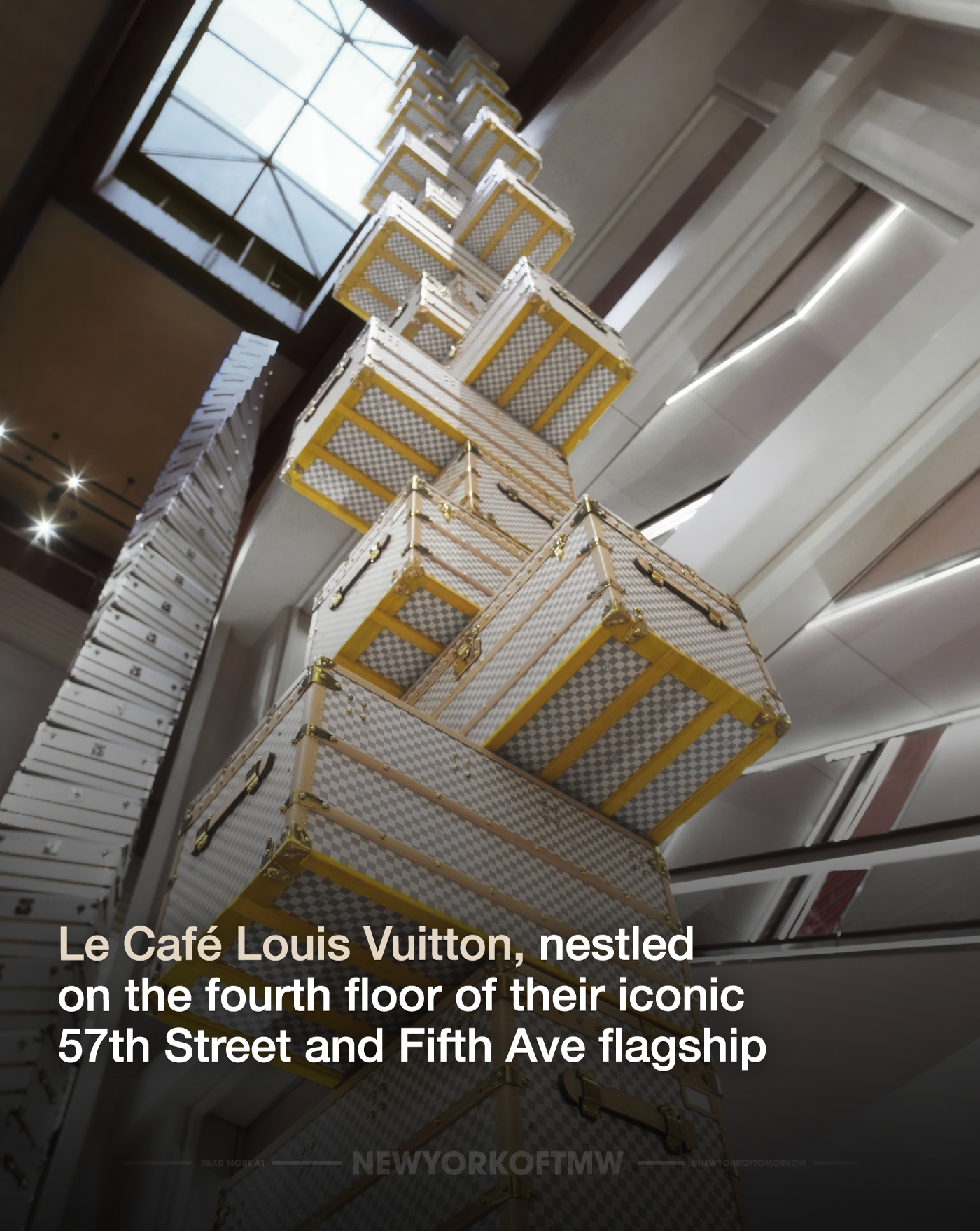 Louis Vuitton opens its first United States restaurant, Le Café Louis Vuitton, in Midtown Manhattan