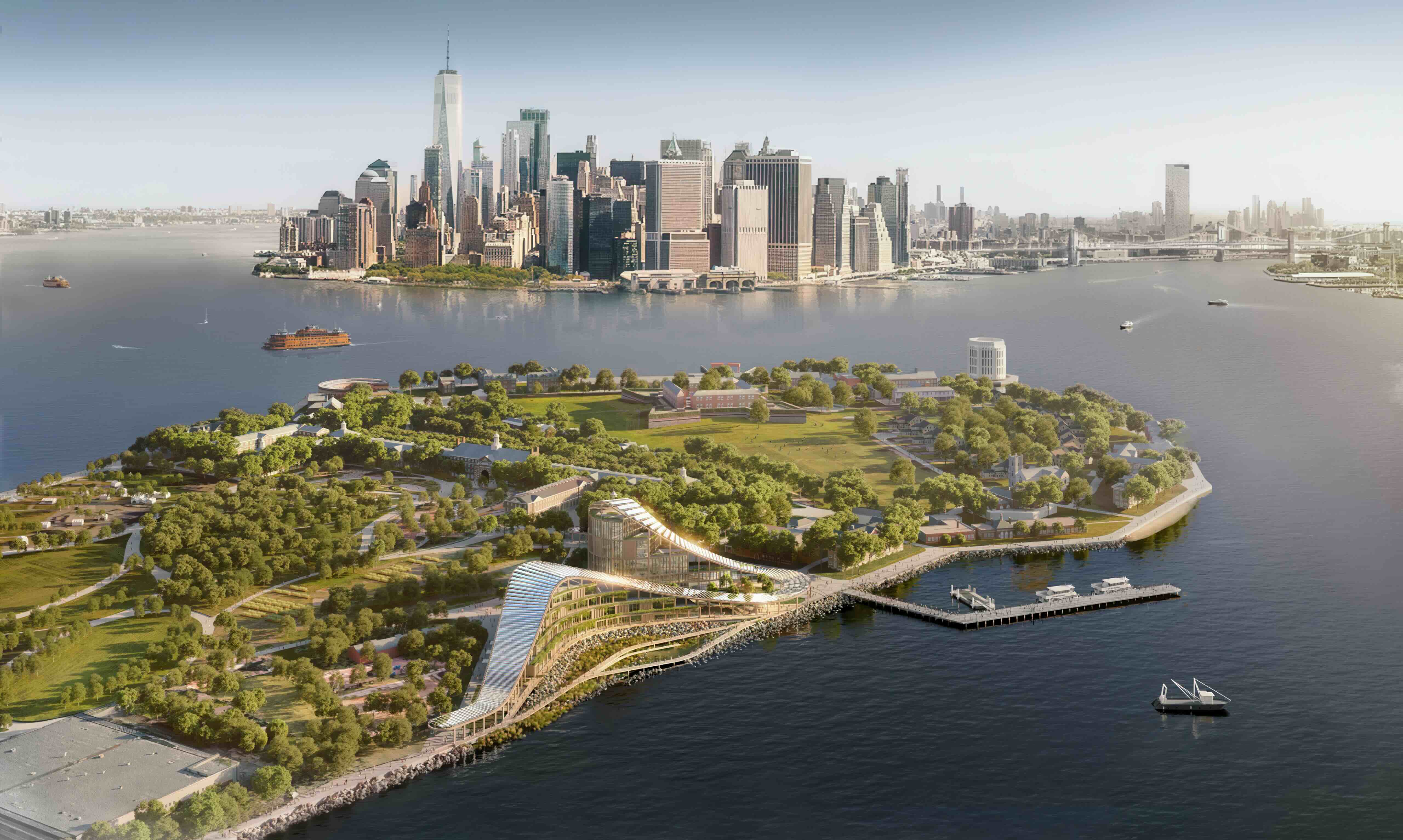 New York Climate Exchange research facility and center unveiled on Governors Island