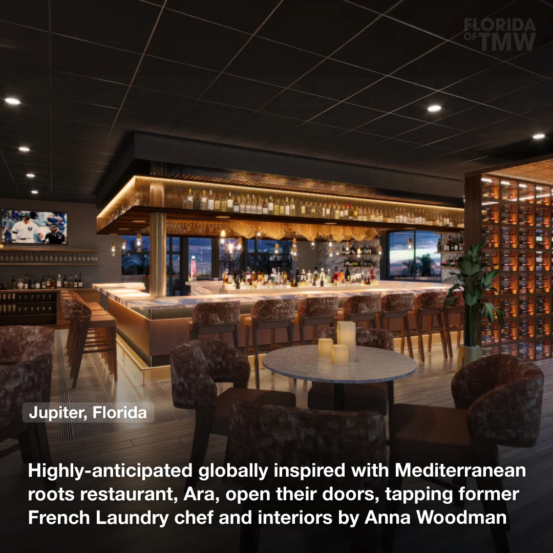 Highly-anticipated globally inspired with Mediterranean roots restaurant, Ara, open their doors, tapping former French Laundry chef and interiors by Anna Woodman
