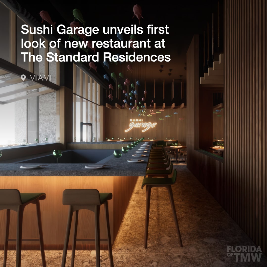 Sushi Garage unveils first look of new restaurant at The Standard Residences, Midtown Miami
