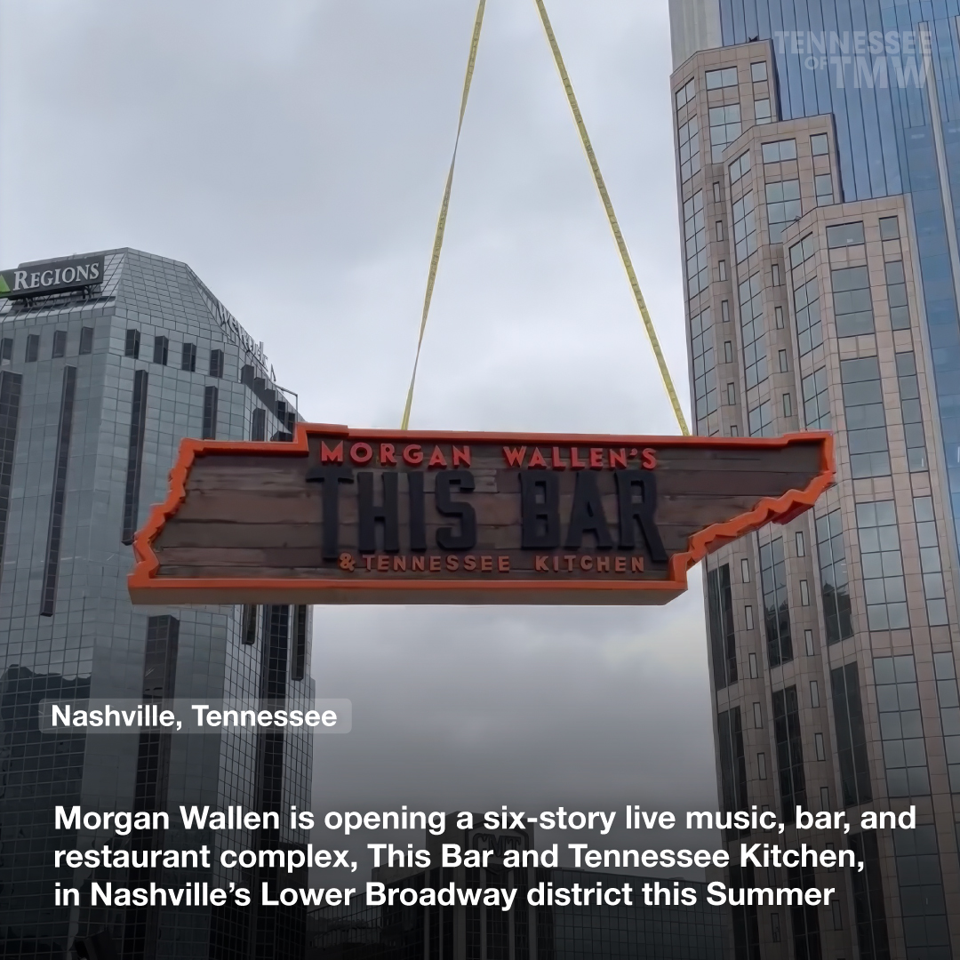 Morgan Wallen is opening a six-story live music, bar, and restaurant complex, This Bar and Tennessee Kitchen, in Nashville’s Lower Broadway district this Summer